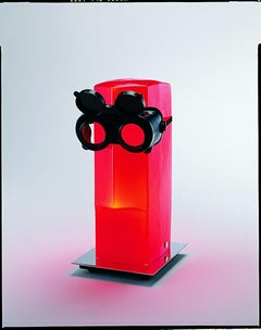 Venini Replicanti Table Light in Red with Glasses