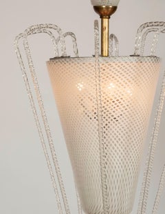 Venini Reticello Caged Glass Lantern