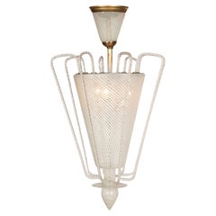 Venini Reticello Caged Glass Lantern