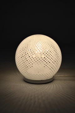 Venini Reticello Murano Glass Table Lamp, Signed