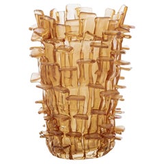 Venini Ritagli 552.00 Peach Murano Glass Vase Fulvio Bianconi - Damiani