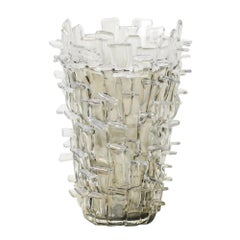 Venini Ritagli 552.00 Snow Murano Glass Vase Fulvio Bianconi - Damiani