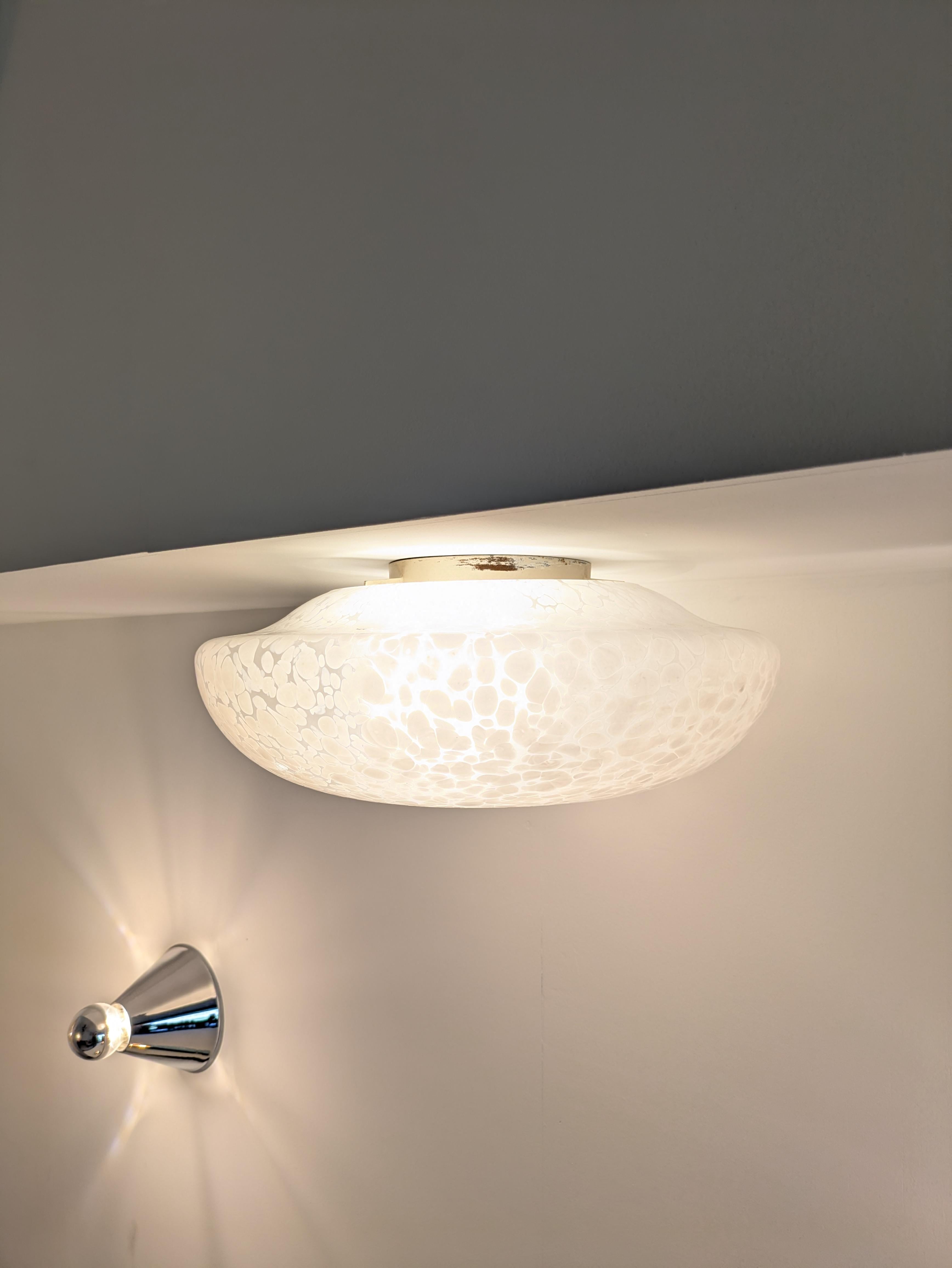 Mid-Century moderno Venini SAS montatura da soffitto, vetro italiano di Murano 1960 in vendita