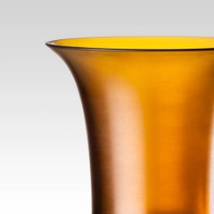 Venini Satin 706.22 Medium Te/Crystal - Glass Vase - Damiani