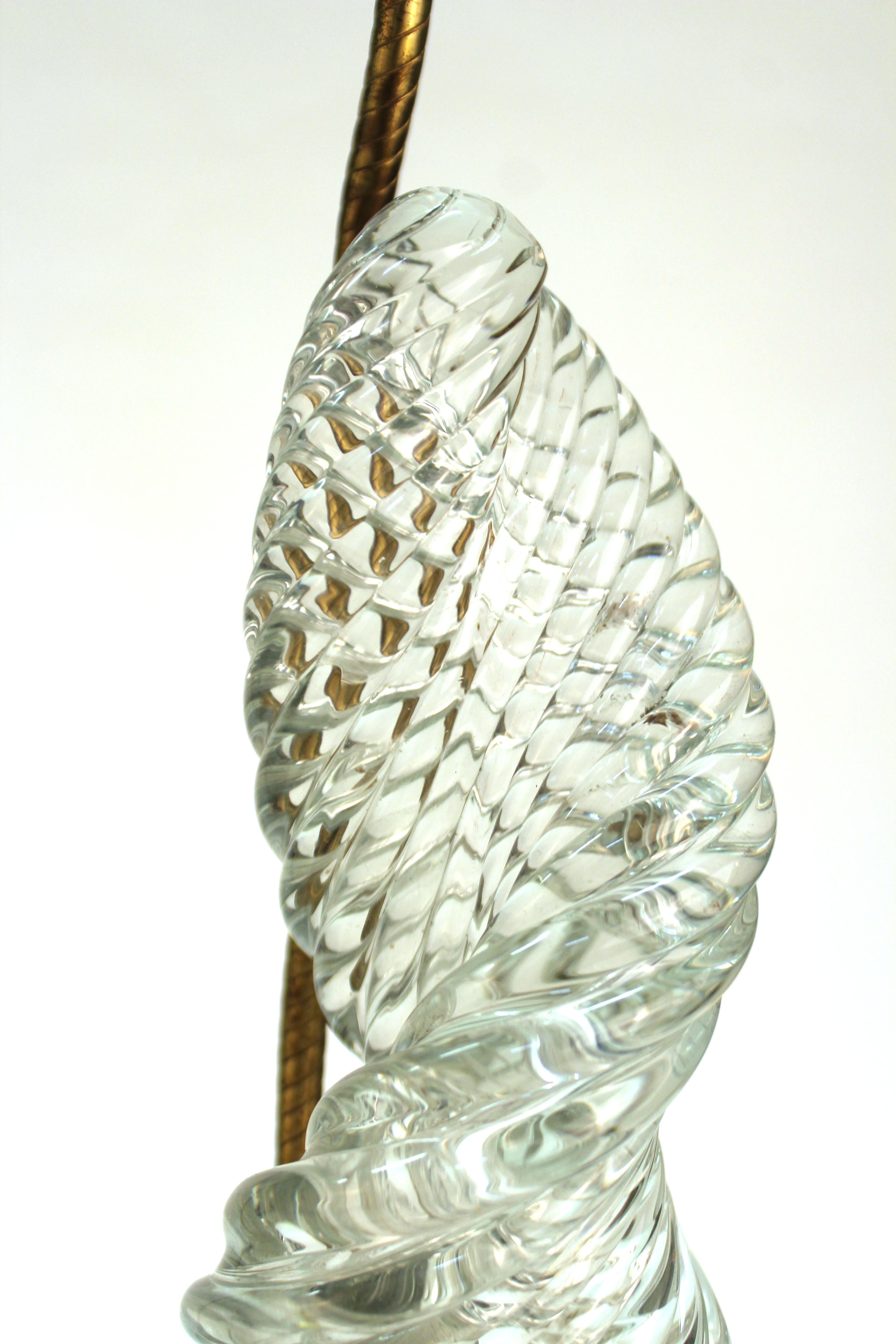 Venini & Scarpa Italian Murano Glass 'Diamante' Table Lamps 1