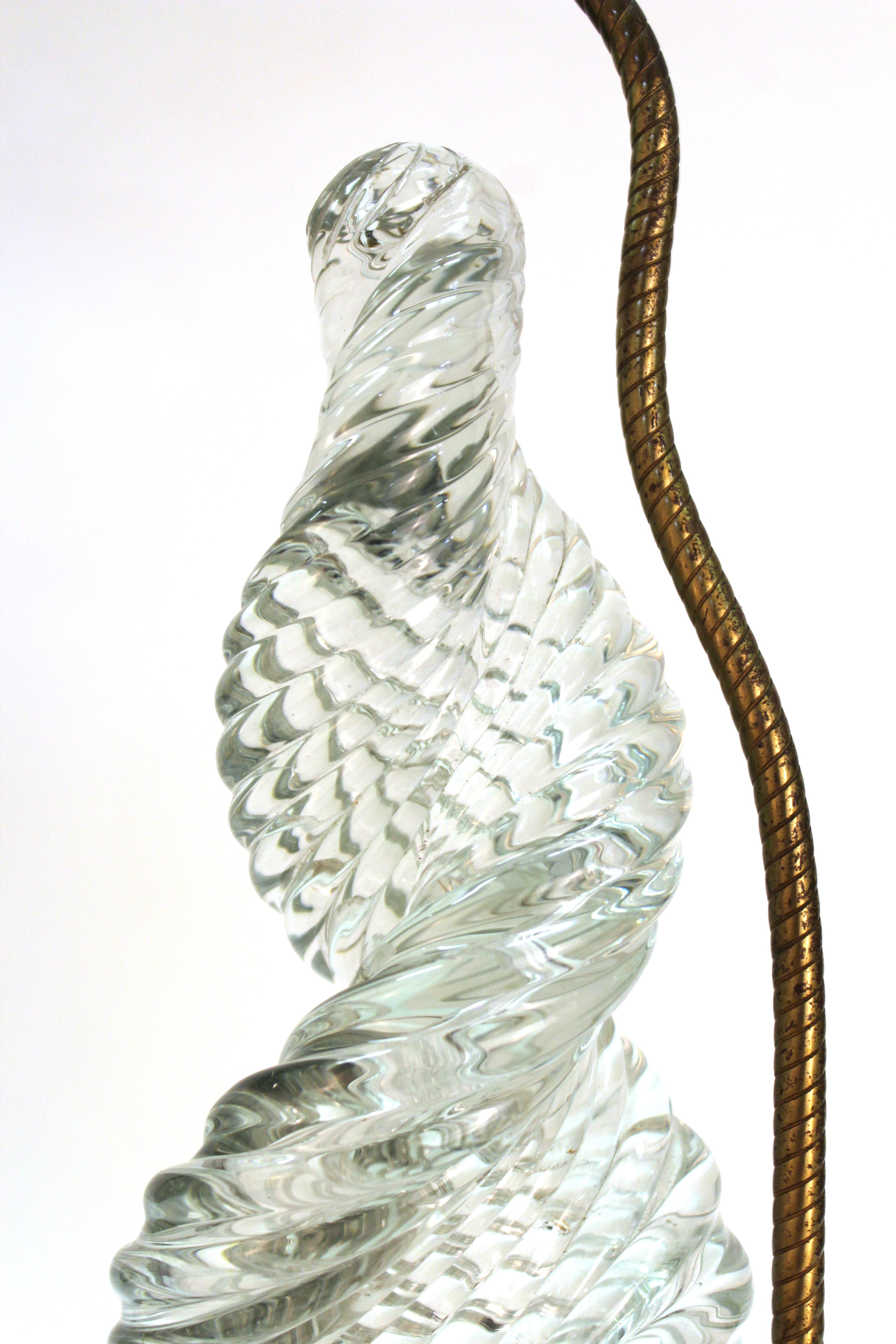 Venini & Scarpa Italian Murano Glass 'Diamante' Table Lamps 2