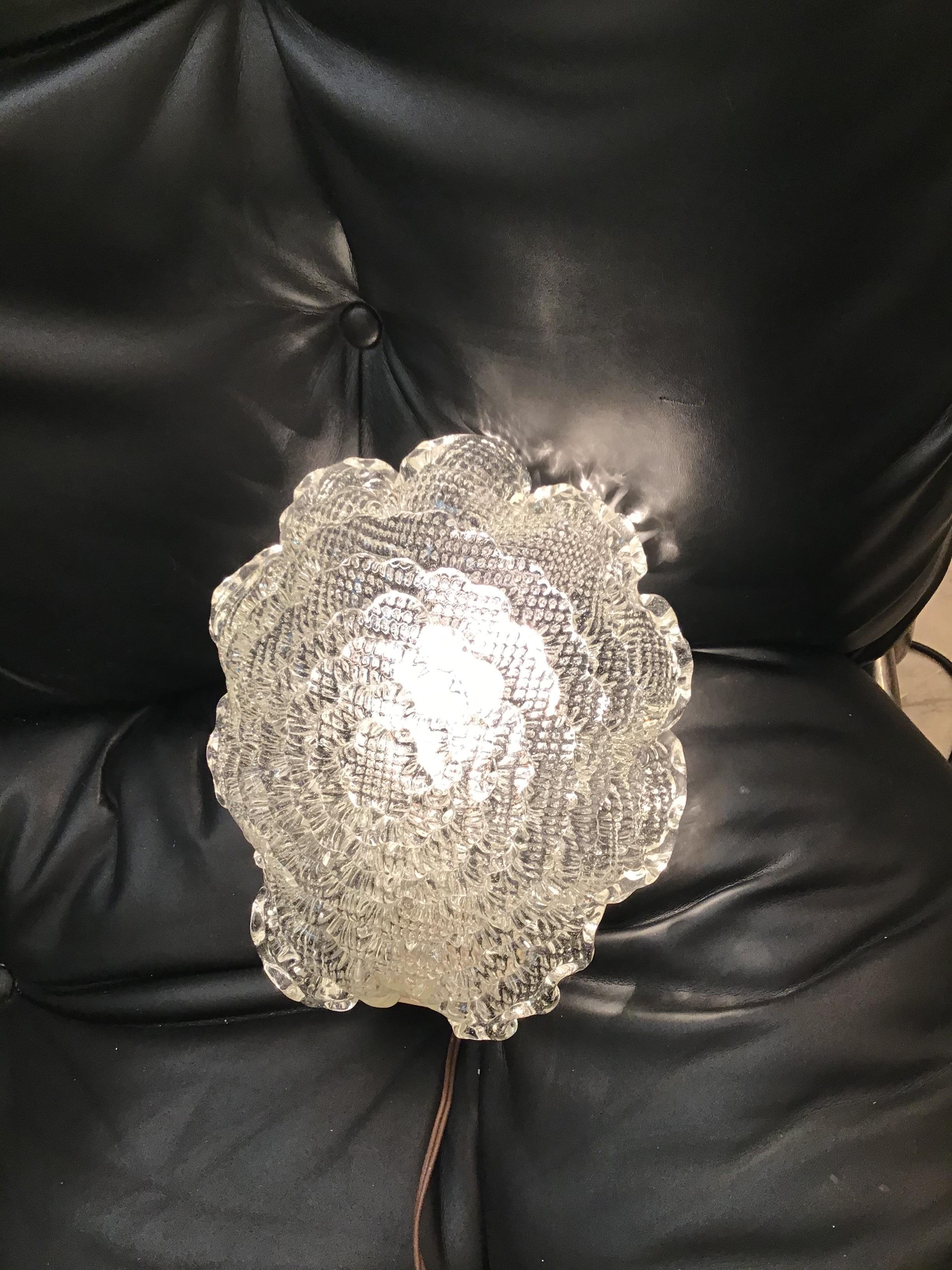 Mid-20th Century Venini Sconce Murano Glass Metal 1940 Italy For Sale