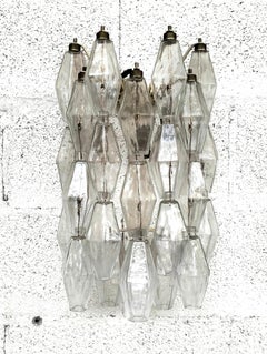 Venini Sconce“Poliedri” Carlo Scarpa Murano Glass Metal Iron, 1950, Italy