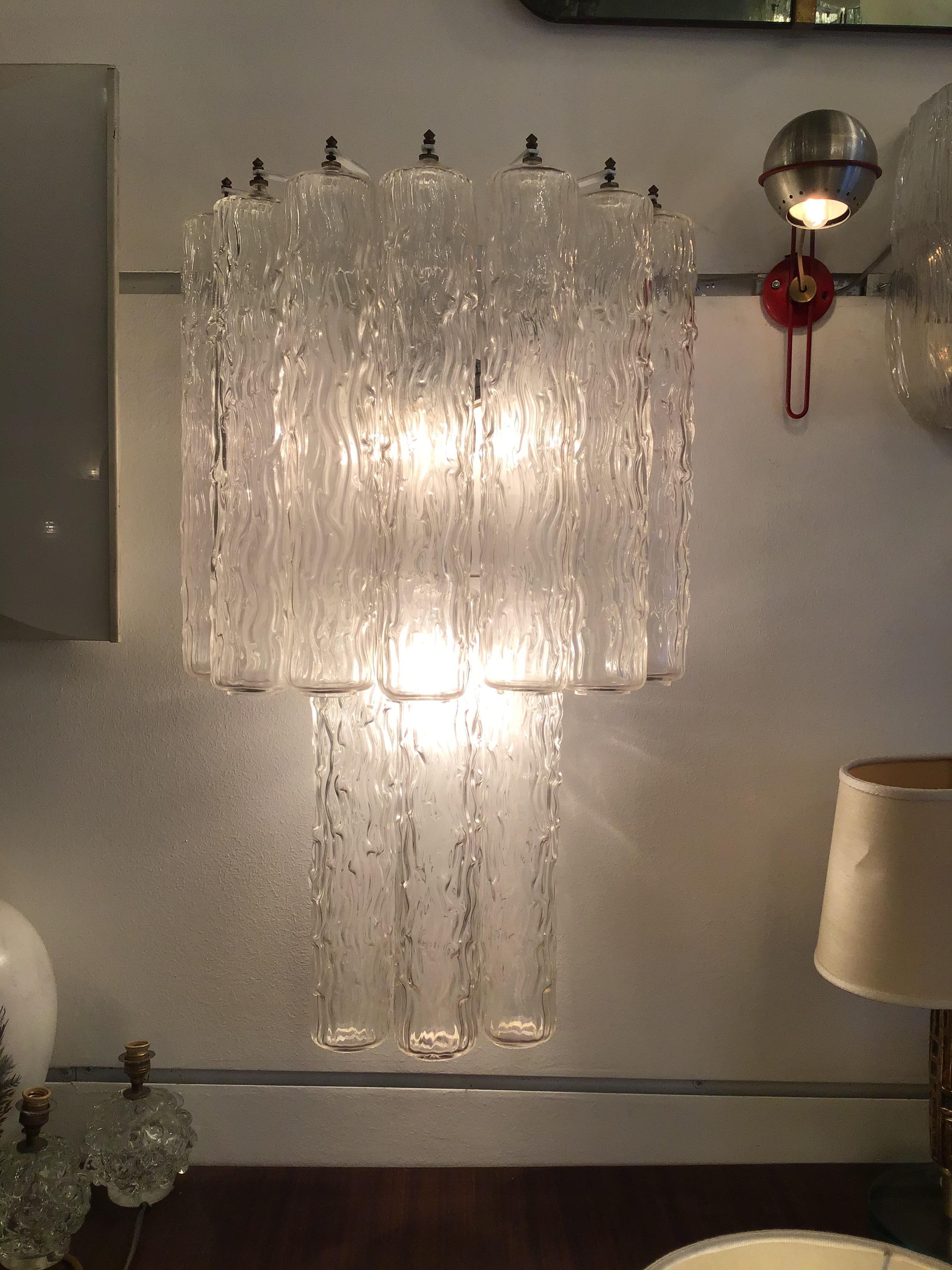 Venini Sconces Murano Glass Metal, 1955, Italy In Excellent Condition For Sale In Milano, IT
