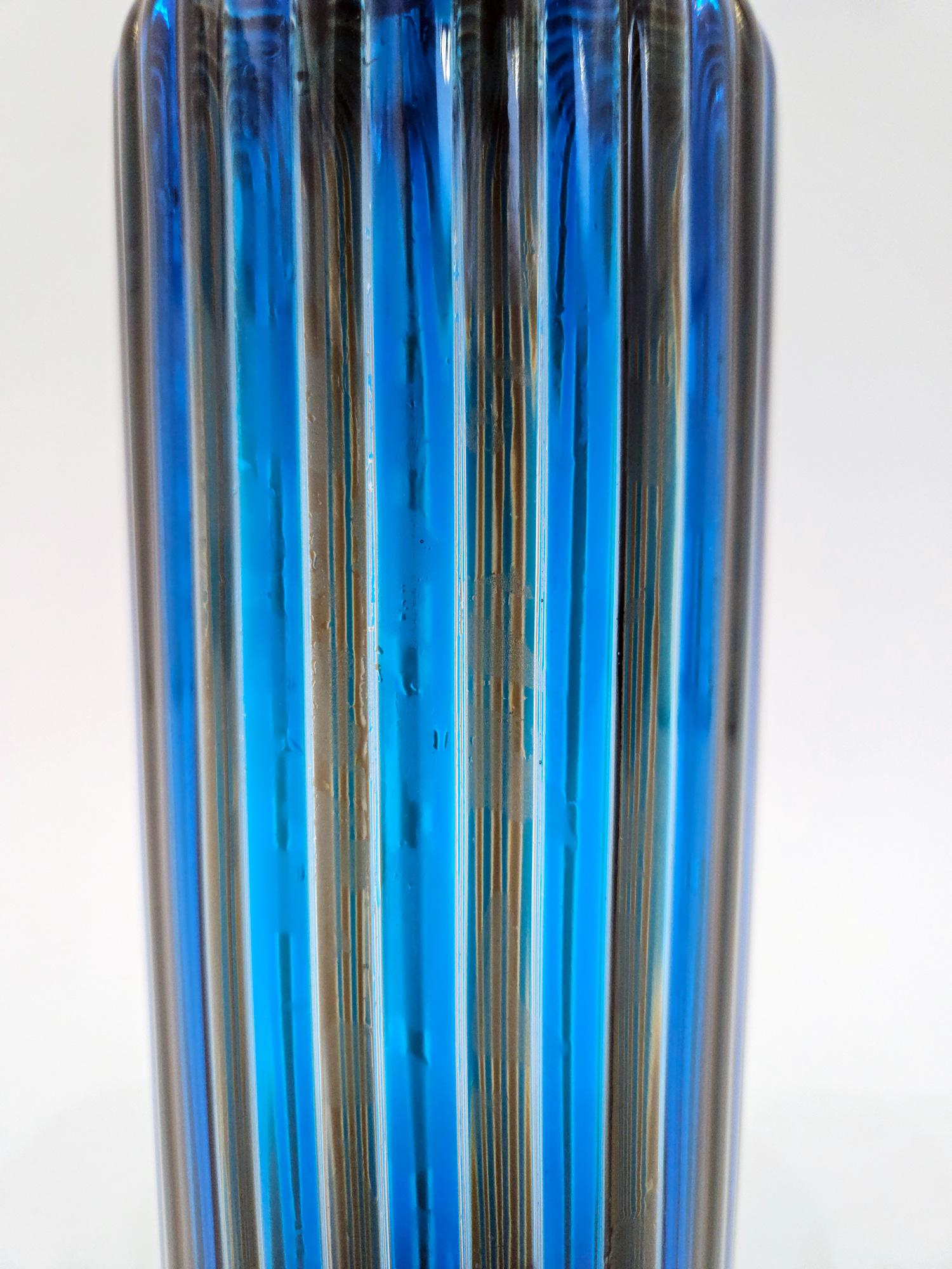Venini Signierte Murano Glasflasche von Gio Ponti mit Originalstopfen, Italien 1997 im Angebot 3