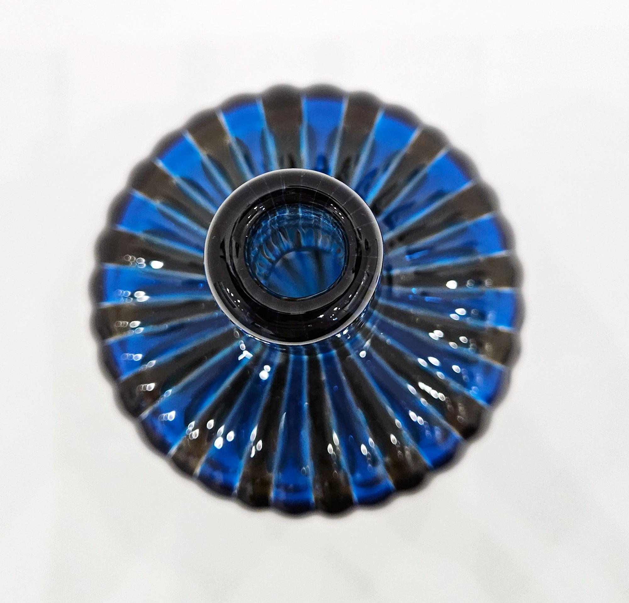 Venini Signierte Murano Glasflasche von Gio Ponti mit Originalstopfen, Italien 1997 im Angebot 6