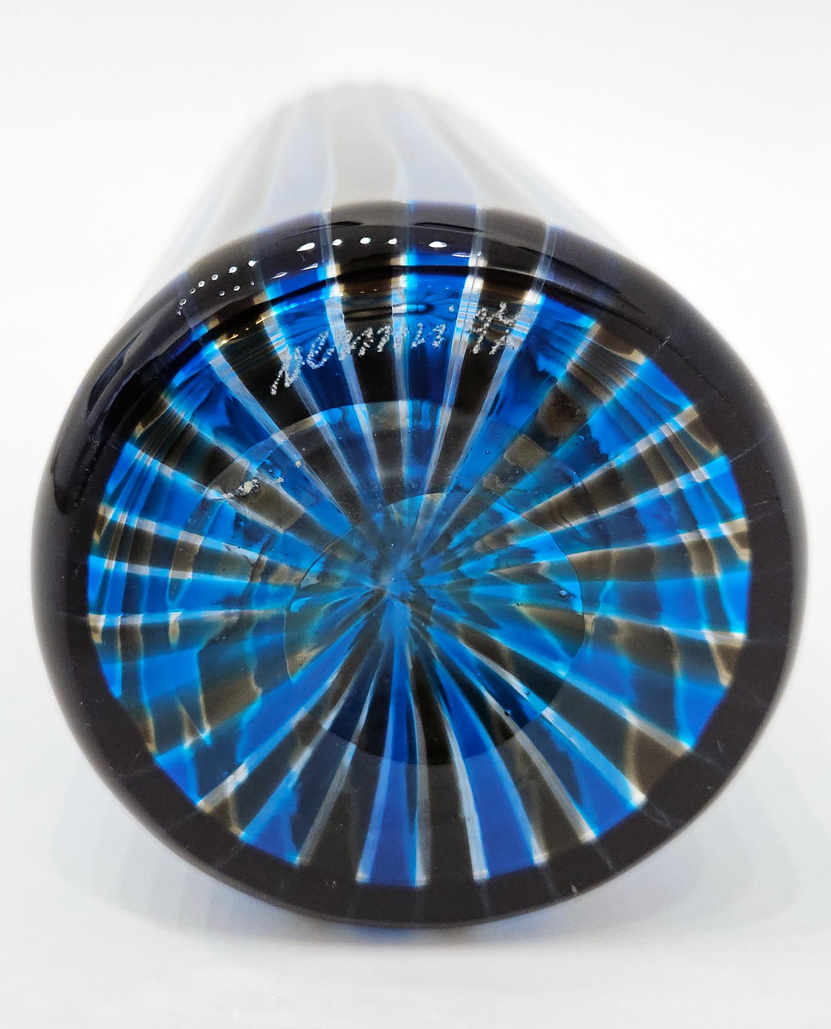 Venini Signierte Murano Glasflasche von Gio Ponti mit Originalstopfen, Italien 1997 im Angebot 8