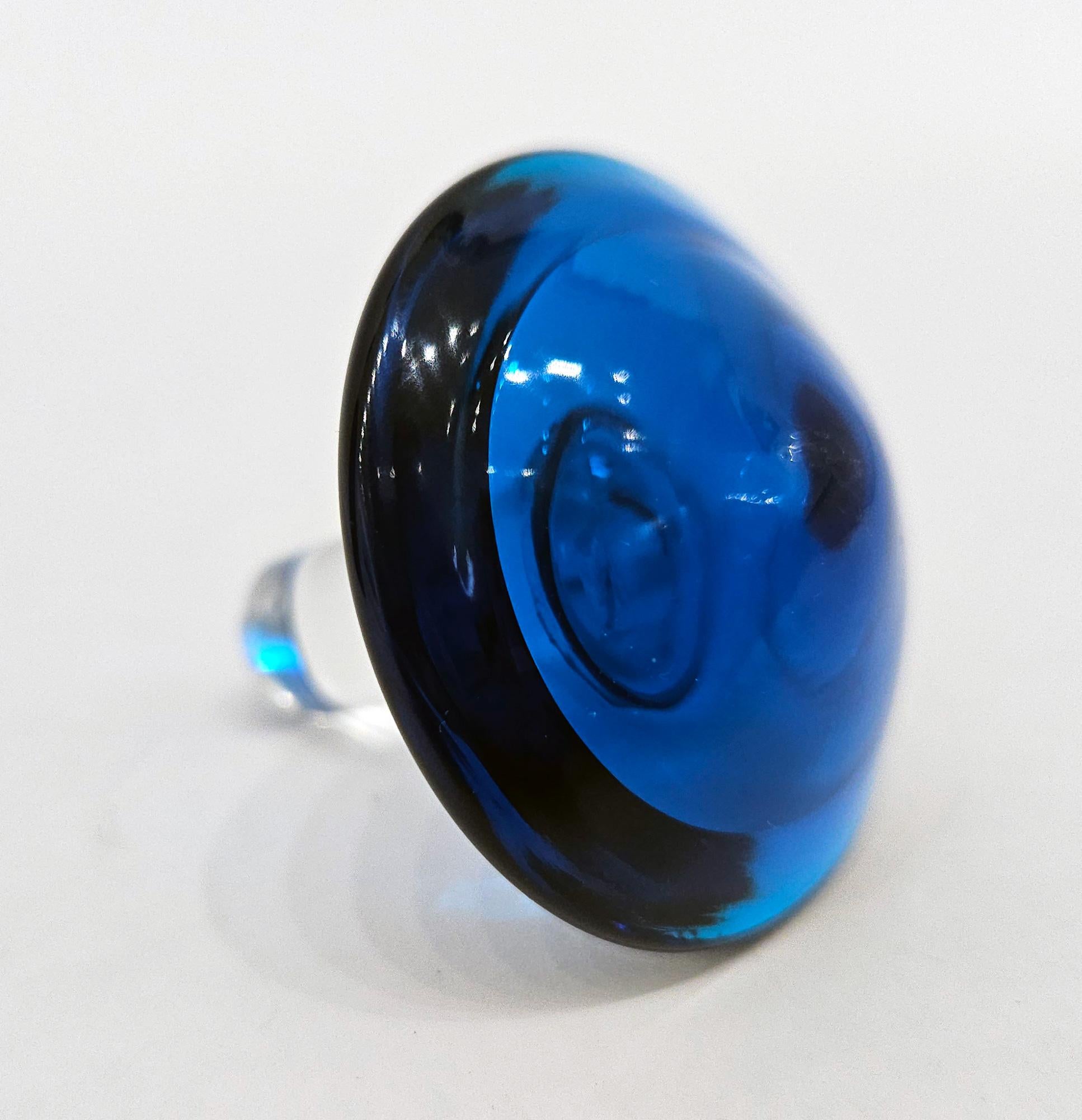 Venini Signierte Murano Glasflasche von Gio Ponti mit Originalstopfen, Italien 1997 im Angebot 12