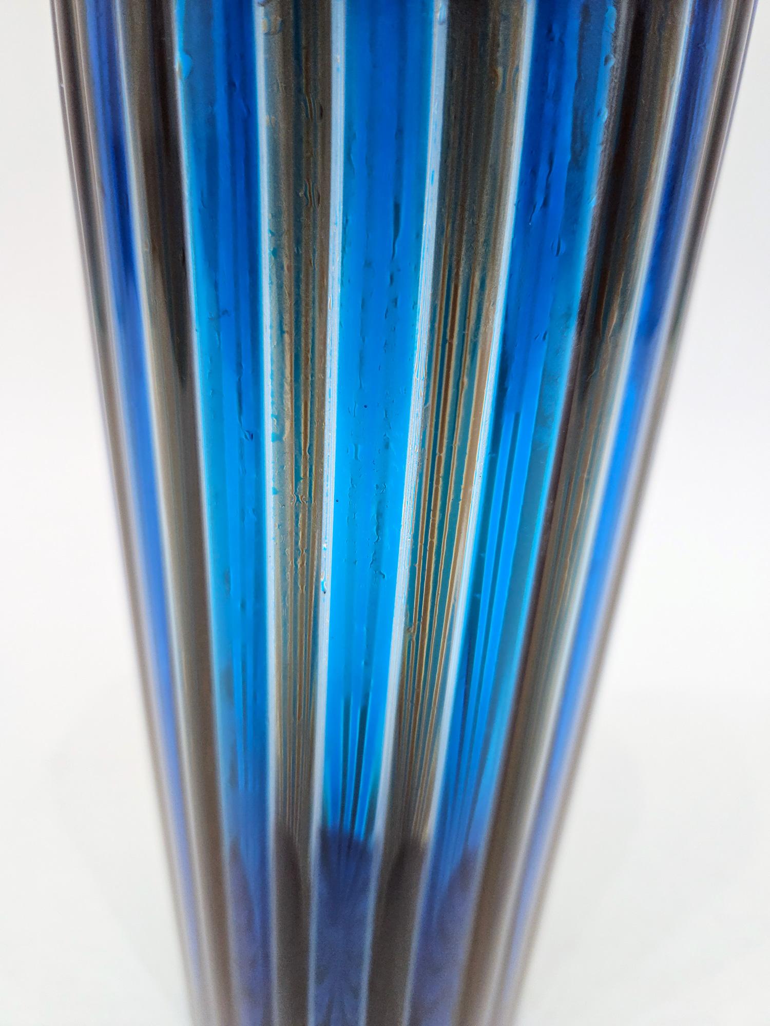 Venini Signierte Murano Glasflasche von Gio Ponti mit Originalstopfen, Italien 1997 im Zustand „Gut“ im Angebot in London, GB