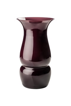 Venini Small Lady Glass Vase in Violet by Leonardo Lanucci
