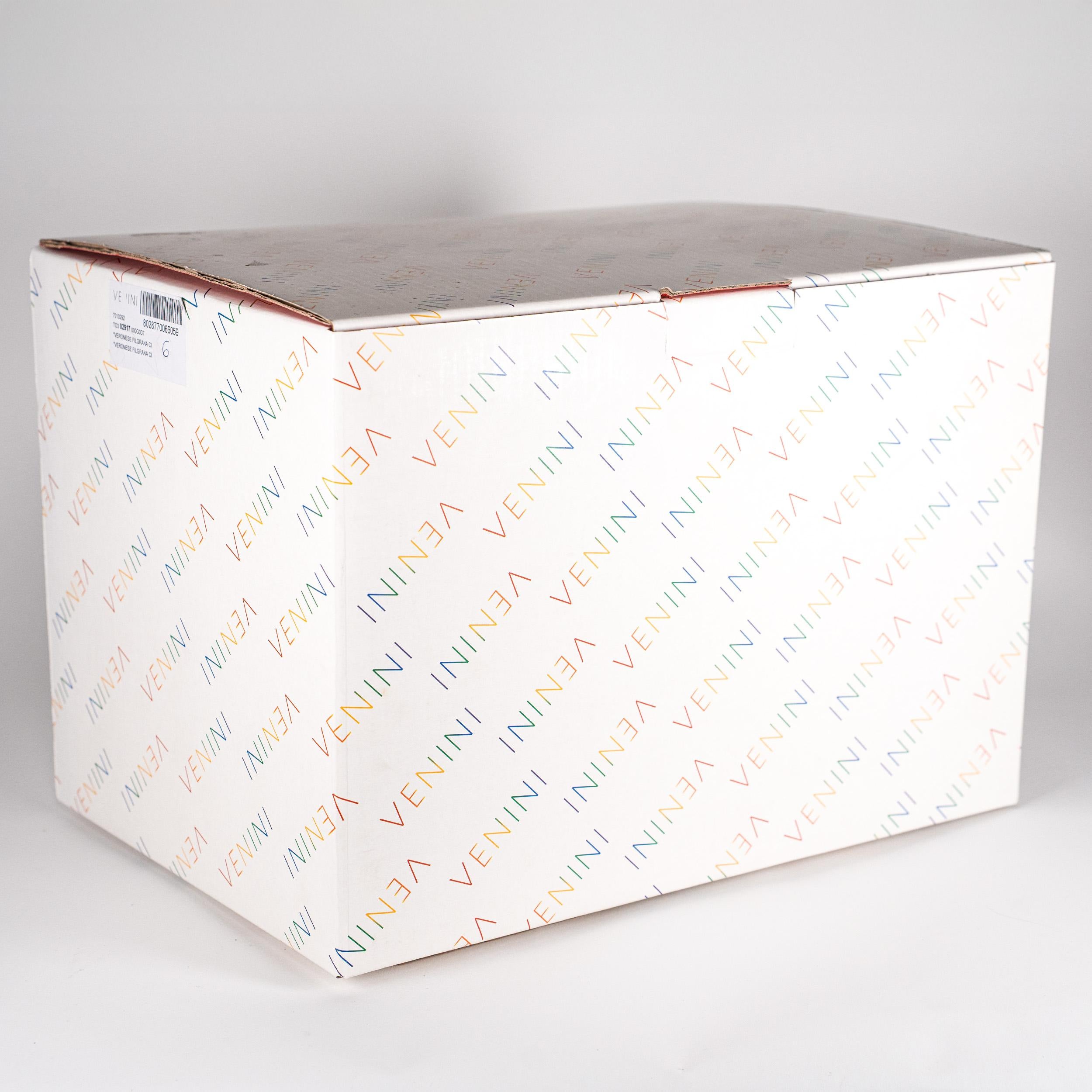 Venini vaso speciale Veronese Filigrana Rosa in vetro di Murano Edizione Limitata. 6/99, 2014 in vendita 3