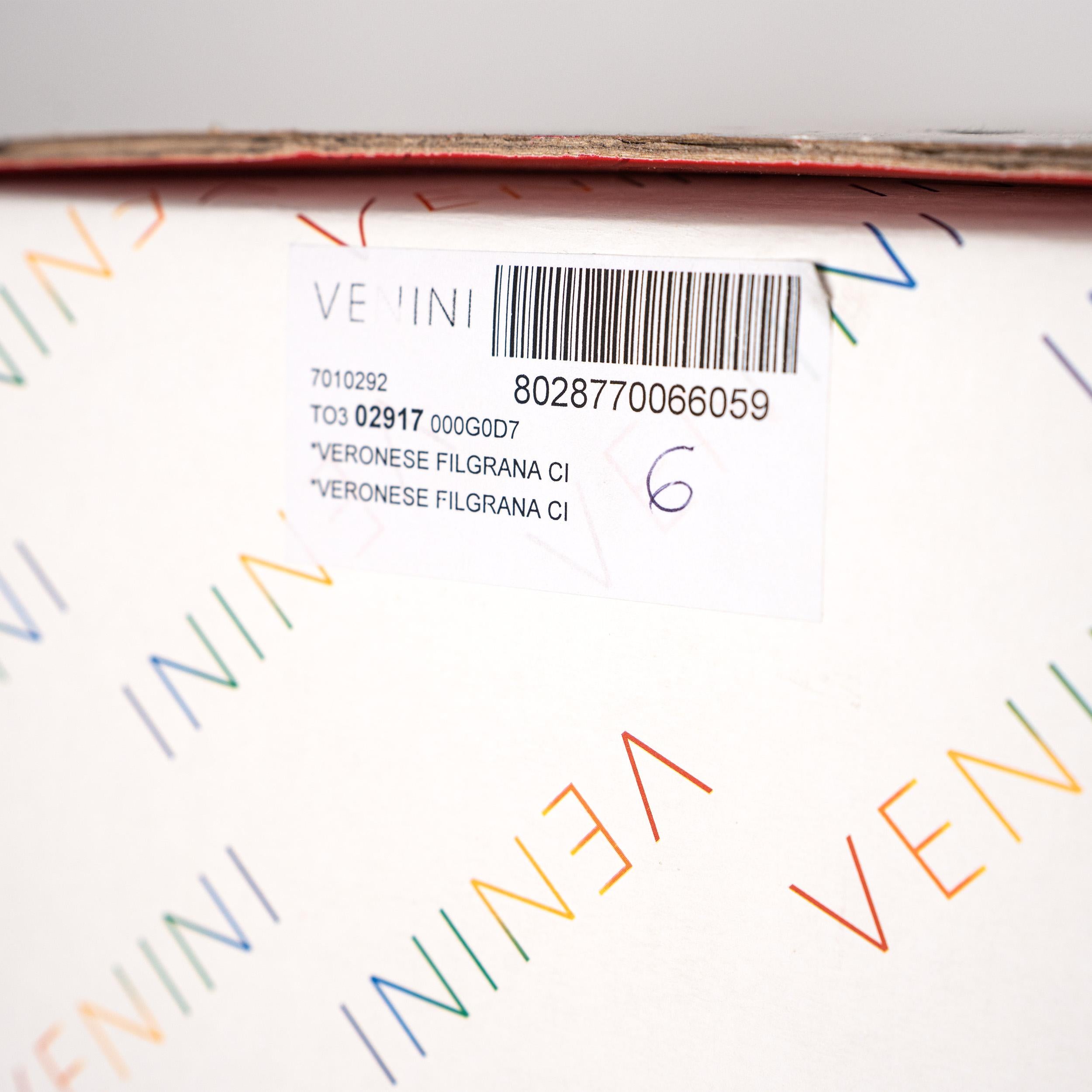 Venini vaso speciale Veronese Filigrana Rosa in vetro di Murano Edizione Limitata. 6/99, 2014 in vendita 4