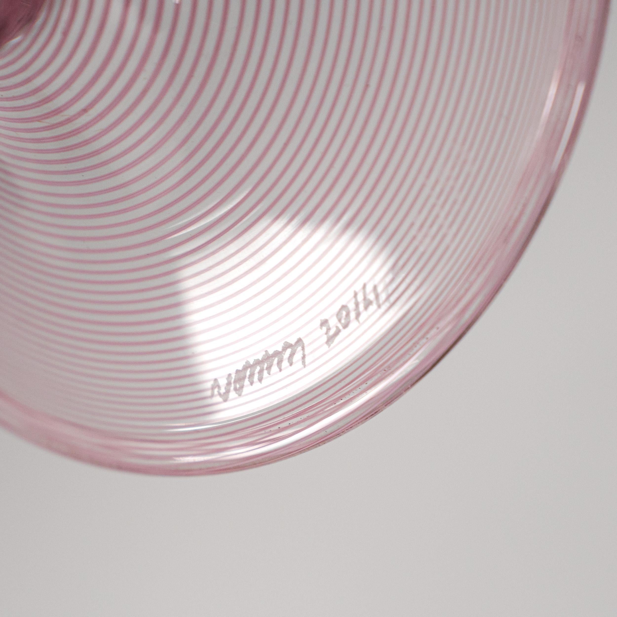 Venini vaso speciale Veronese Filigrana Rosa in vetro di Murano Edizione Limitata. 6/99, 2014 In condizioni ottime in vendita a Venezia, IT