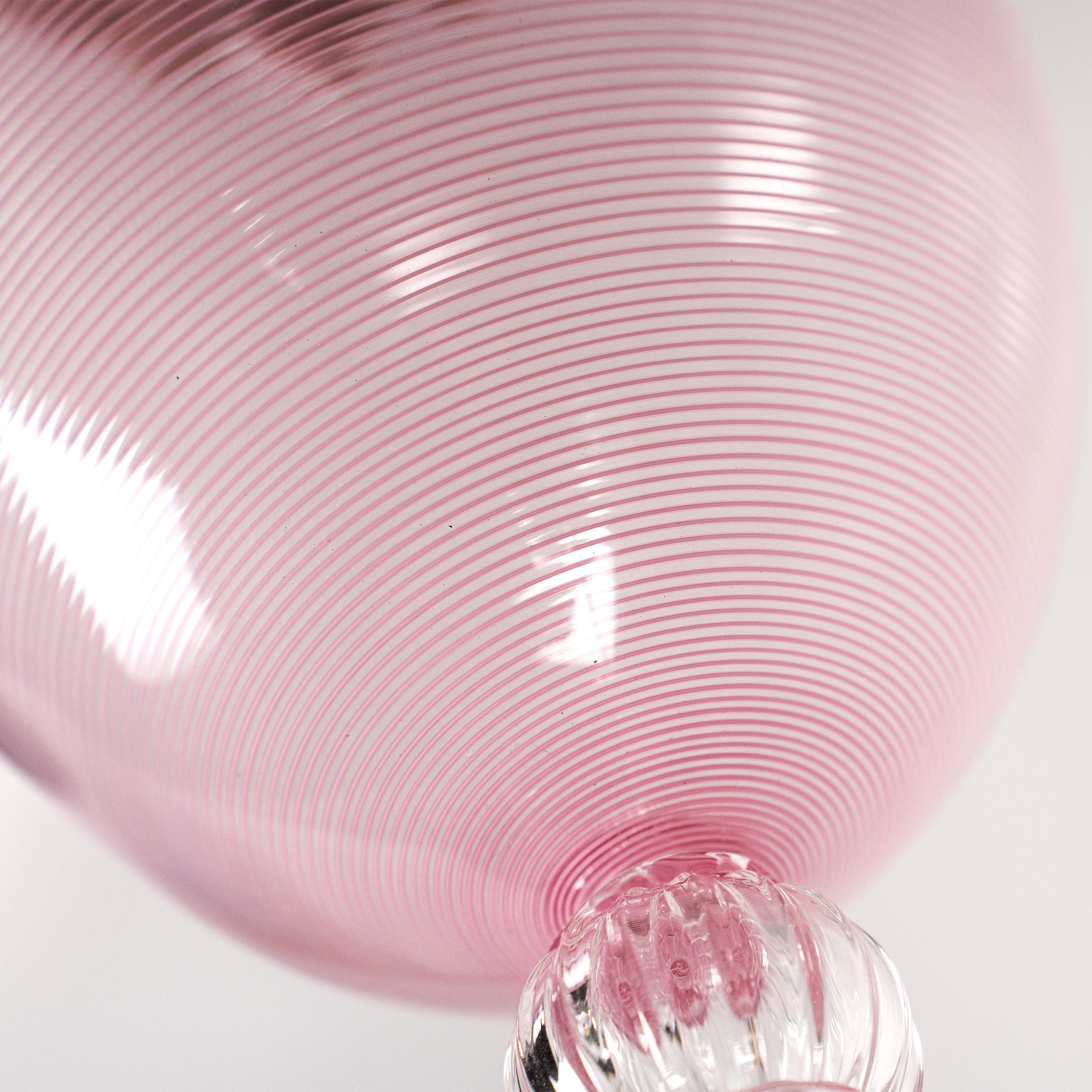 Venini vaso speciale Veronese Filigrana Rosa in vetro di Murano Edizione Limitata. 6/99, 2014 in vendita 2