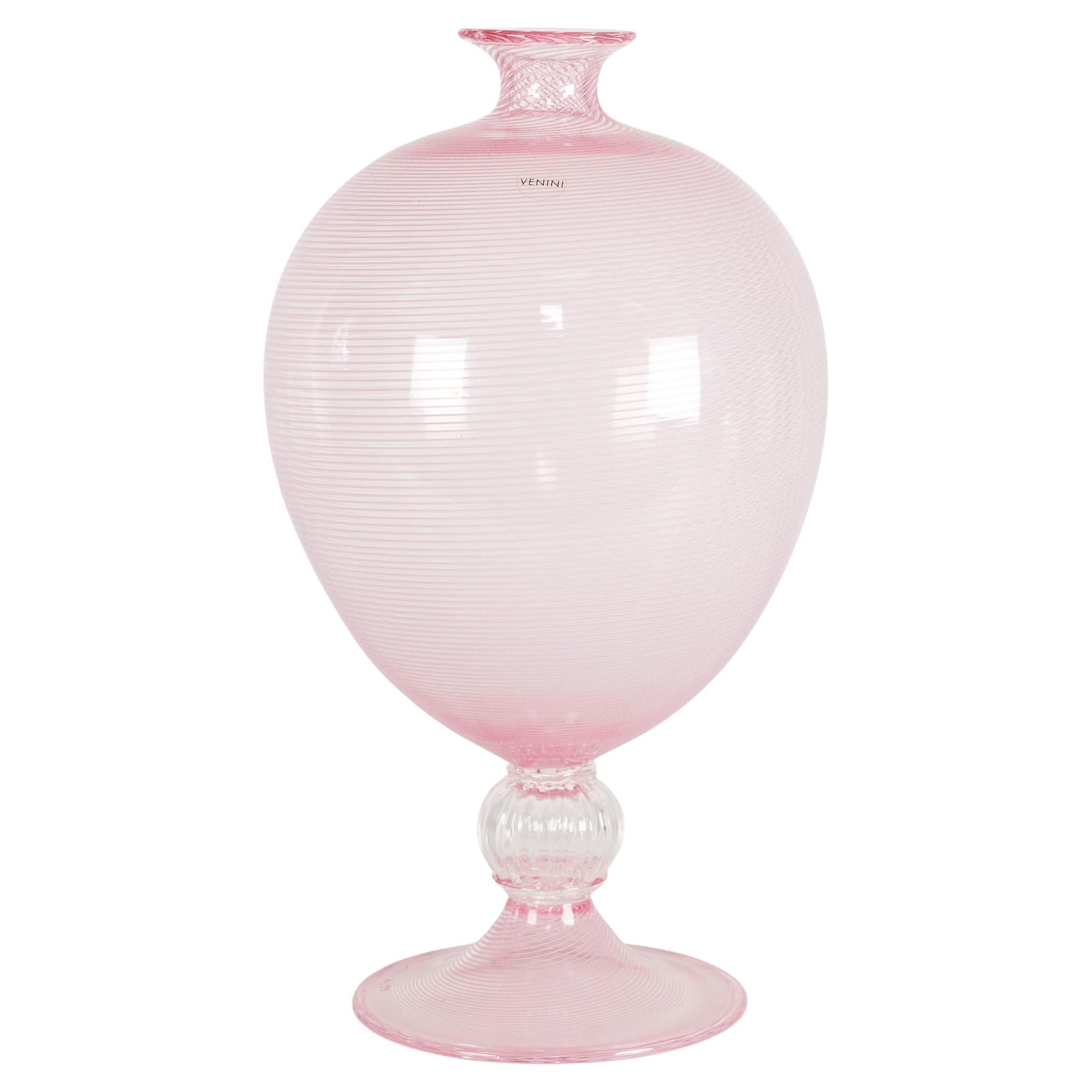 Venini vaso speciale Veronese Filigrana Rosa in vetro di Murano Edizione Limitata. 6/99, 2014 in vendita