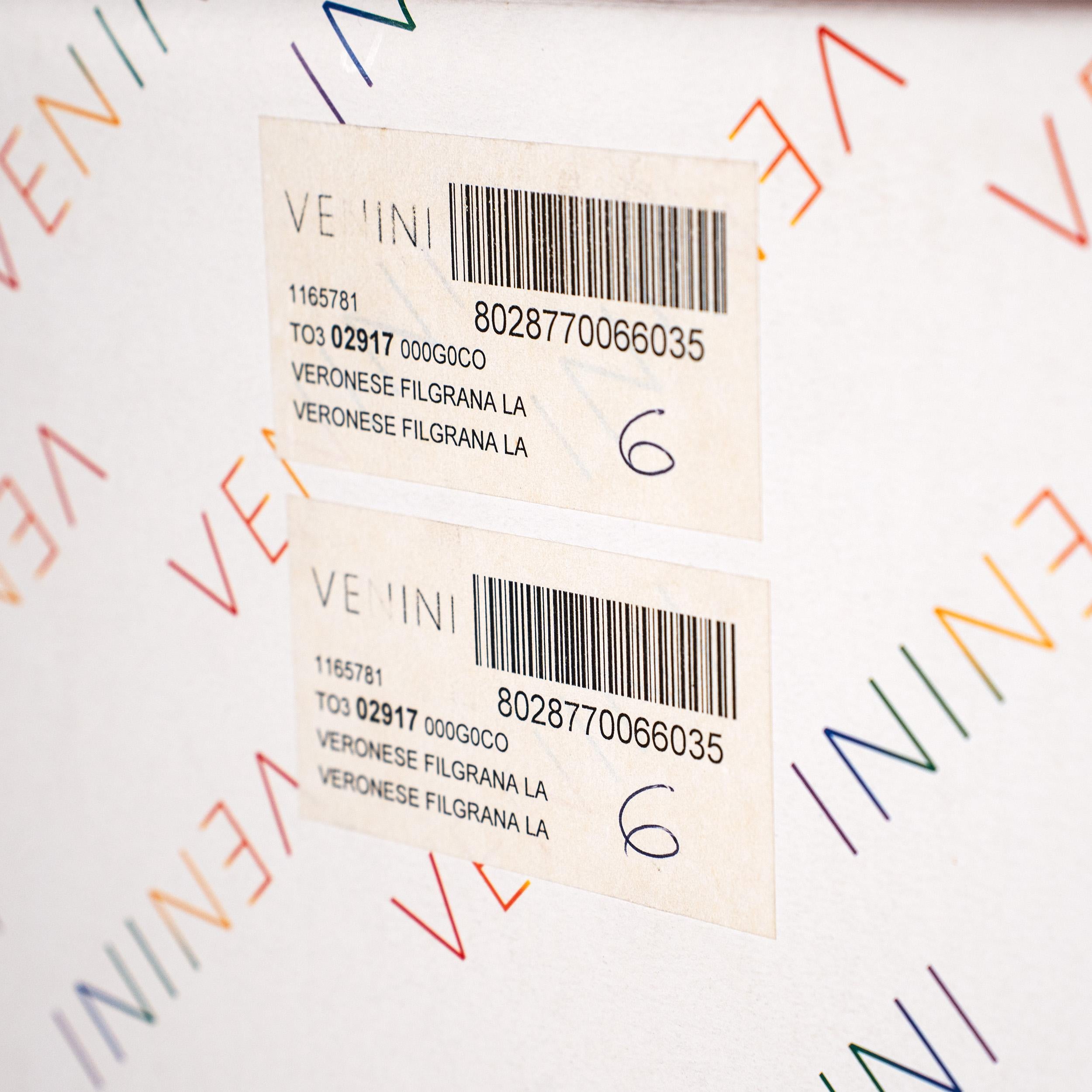 VENINI jarrón especial Veronese Filigrana Blanco Cristal de Murano Ed. limitada 6/99, 2013 en venta 4