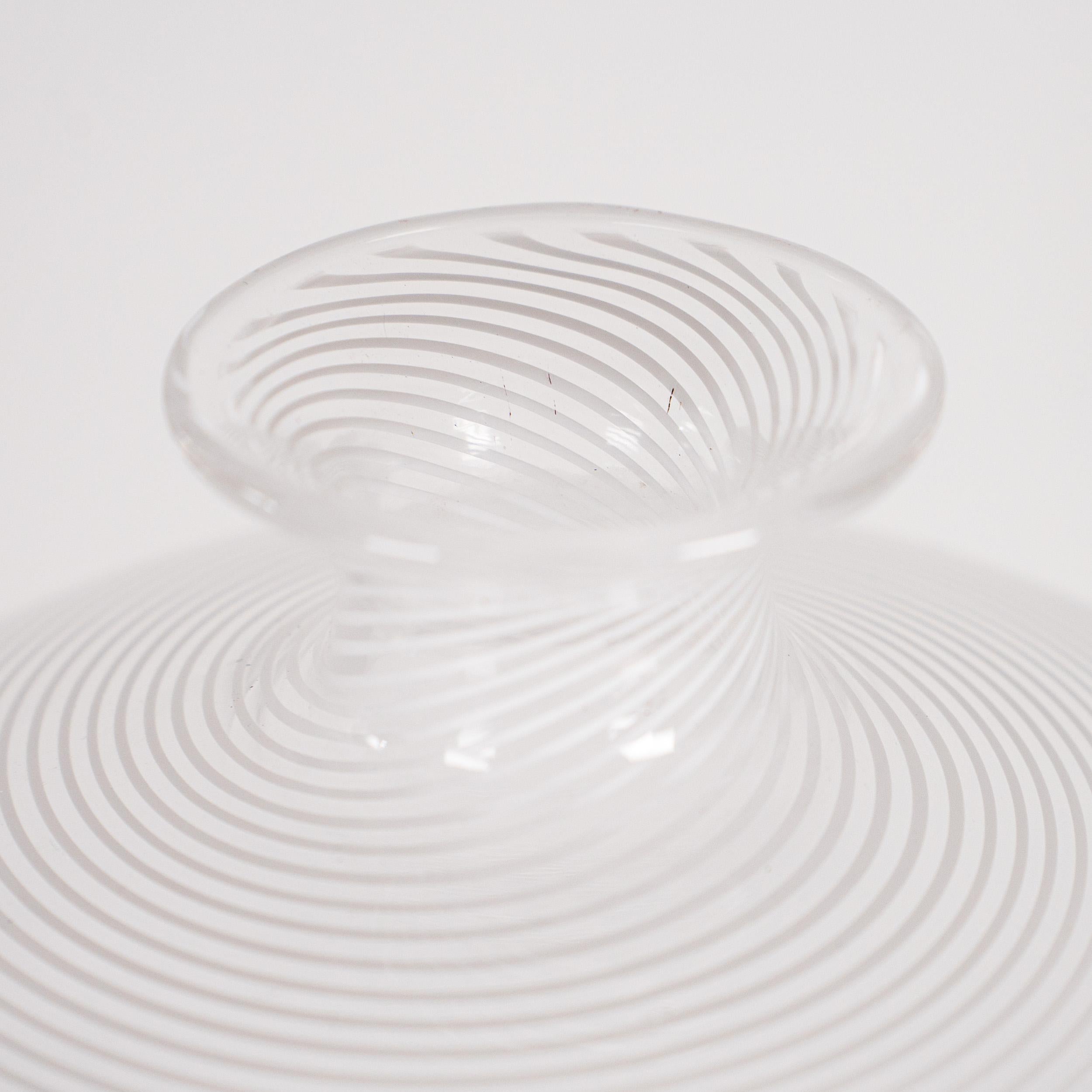 VENINI jarrón especial Veronese Filigrana Blanco Cristal de Murano Ed. limitada 6/99, 2013 en Excelente estado para la venta en Venezia, IT