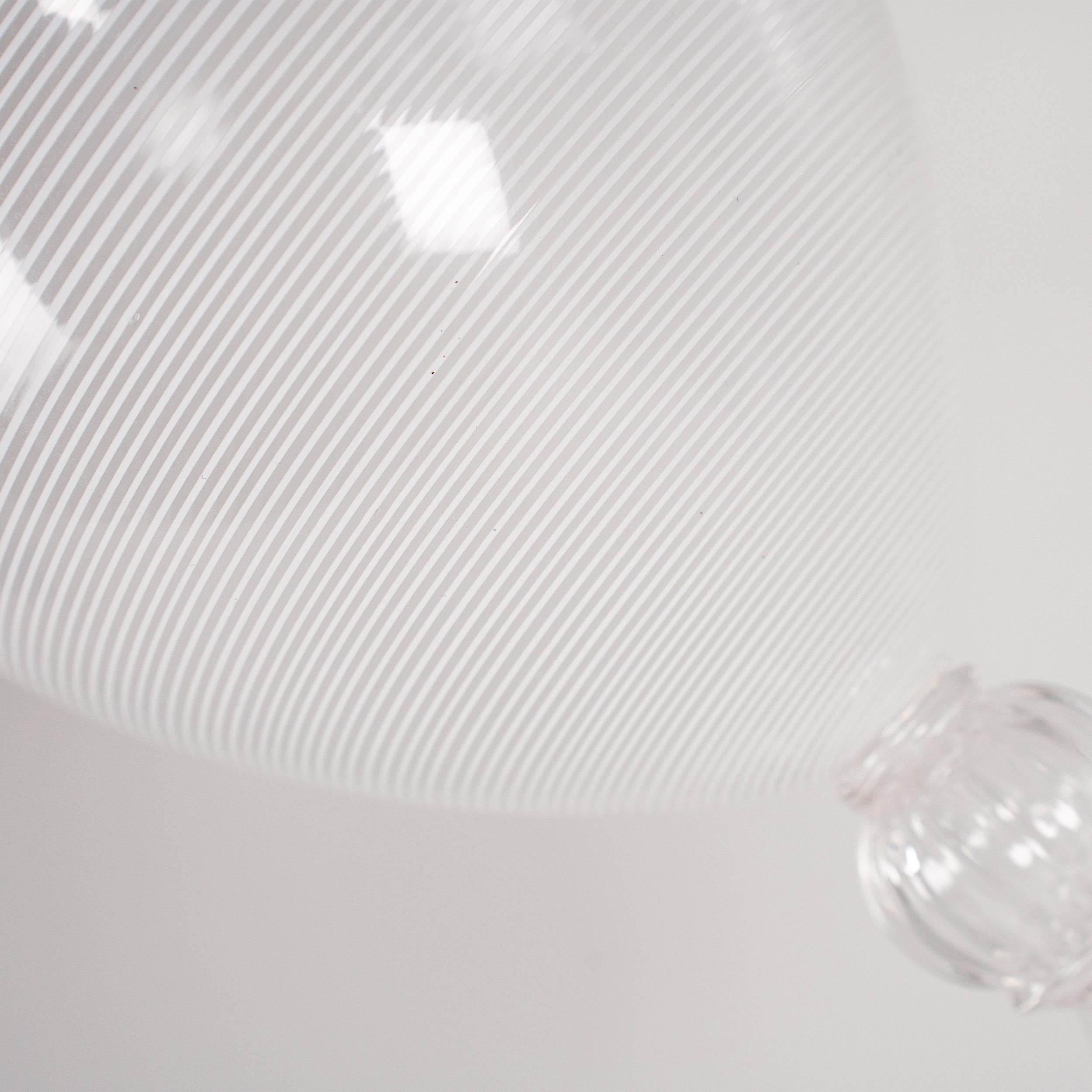 VENINI jarrón especial Veronese Filigrana Blanco Cristal de Murano Ed. limitada 6/99, 2013 en venta 1