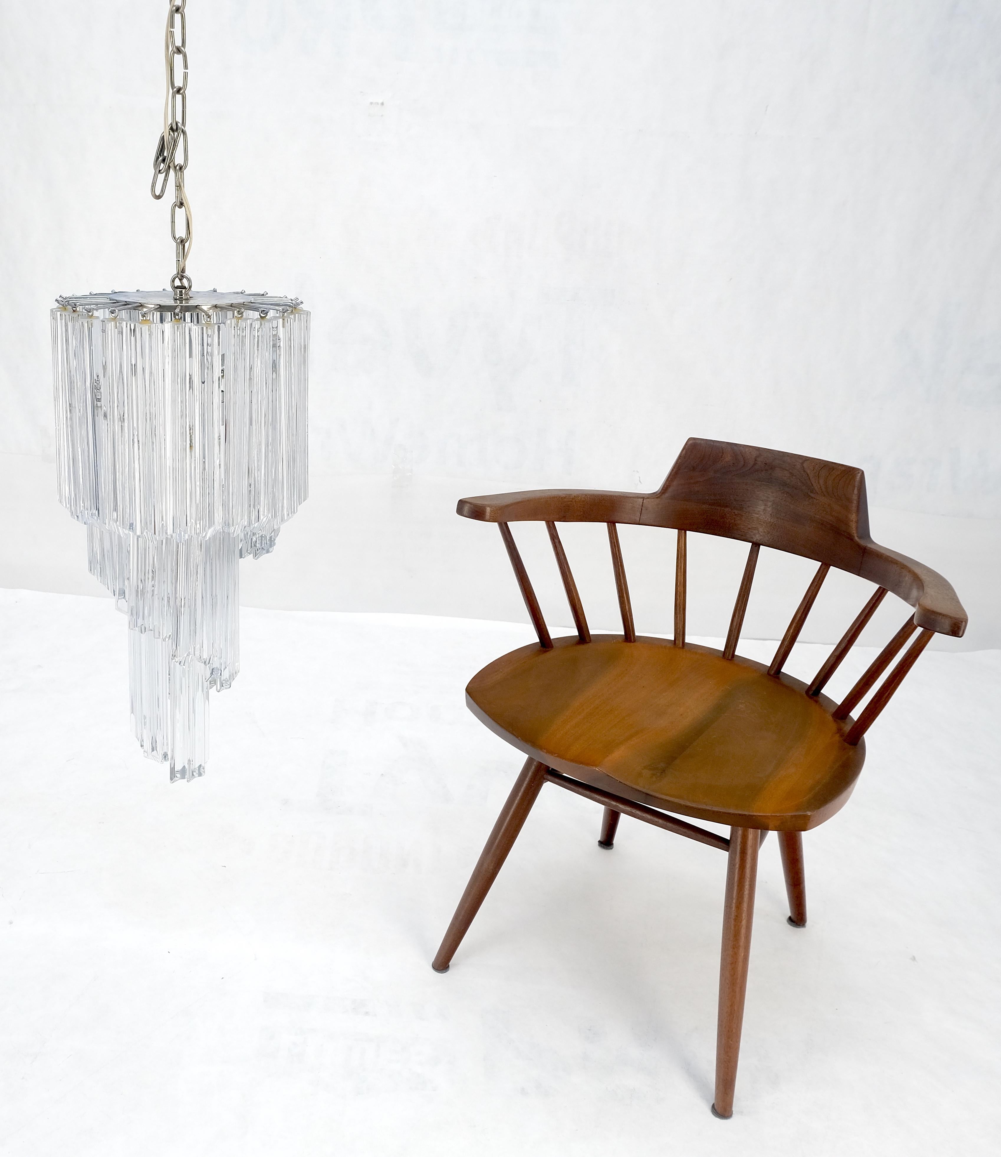 Lámpara de araña en espiral Venini con prismas de cristal de Murano Triedri en venta 4