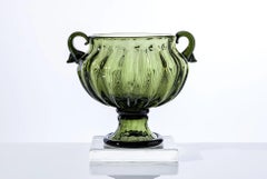 Venini Spring Renaissance 782.50 Apple green Glass Vase - Emily Avenson Damiani