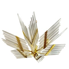 Venini START glass chandelier murano , italy 1970s