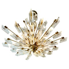 Venini START glass chandelier murano , italy 1980s
