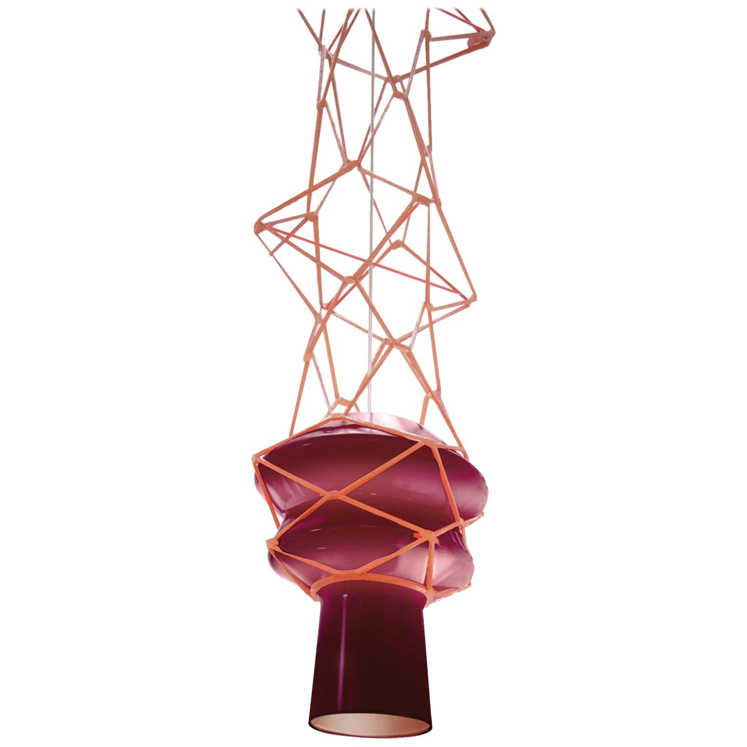 Venini Stelle Filanti Pendant Light in Violet by Atelier Oï For Sale