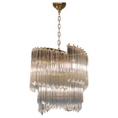 Lampadario in stile Venini in vetro di Murano