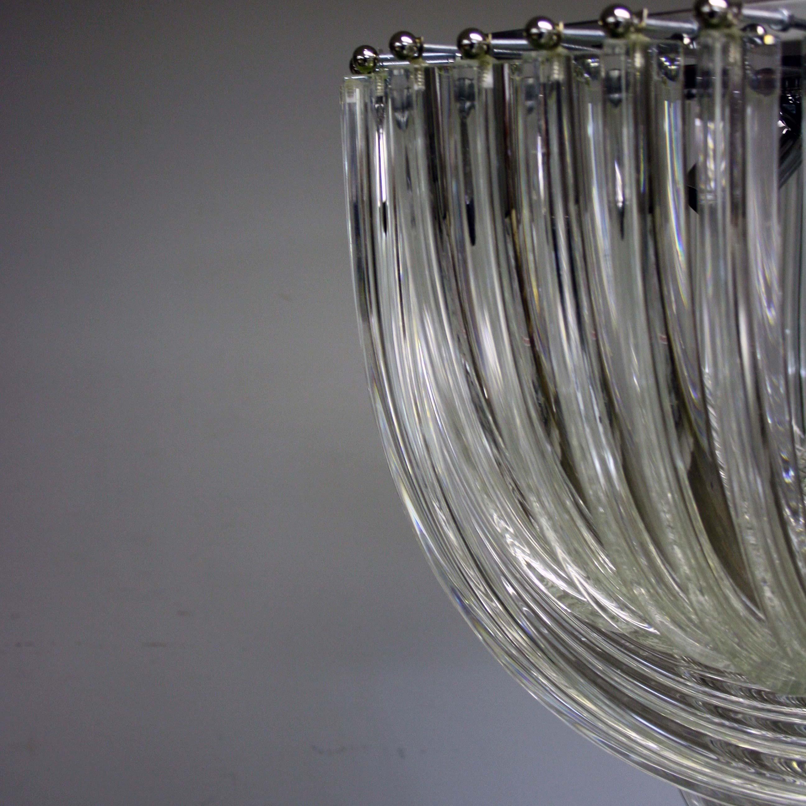 Mid-Century Modern Venini Style Murano Glass Chandelier  For Sale