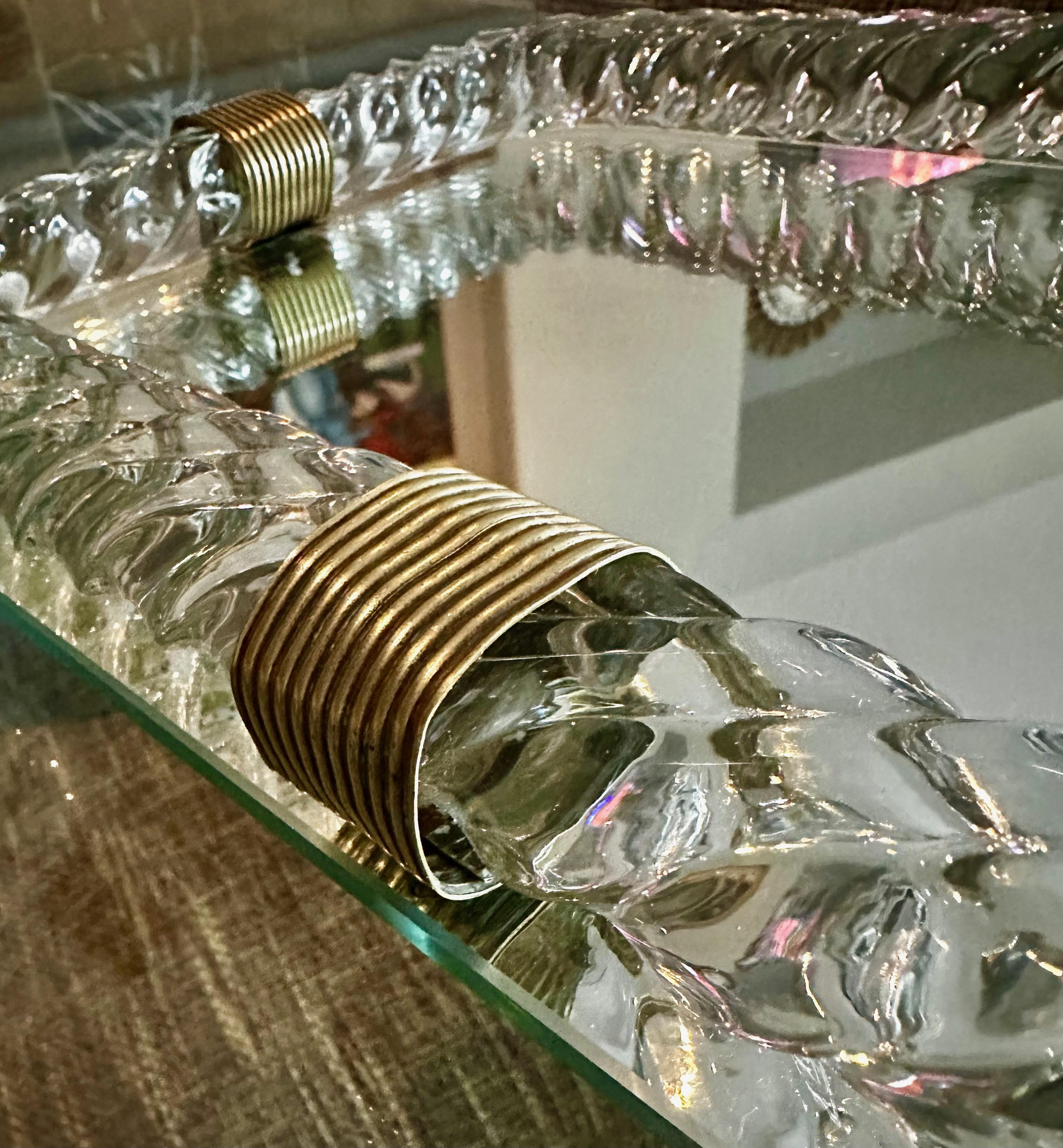 Venini Style Murano Twisted Rope Glass Vanity Tray 9