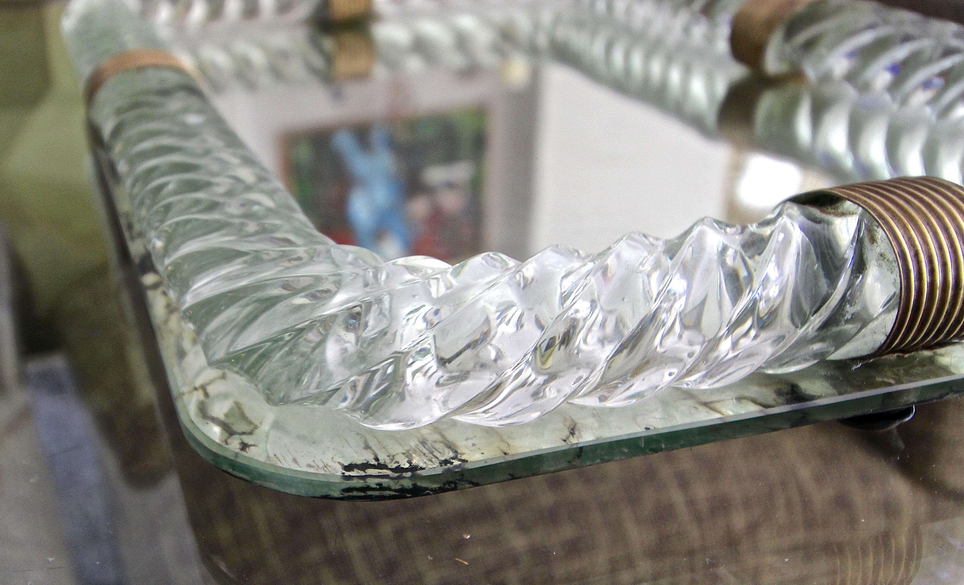 Venini Style Murano Twisted Rope Glass Vanity Tray 3
