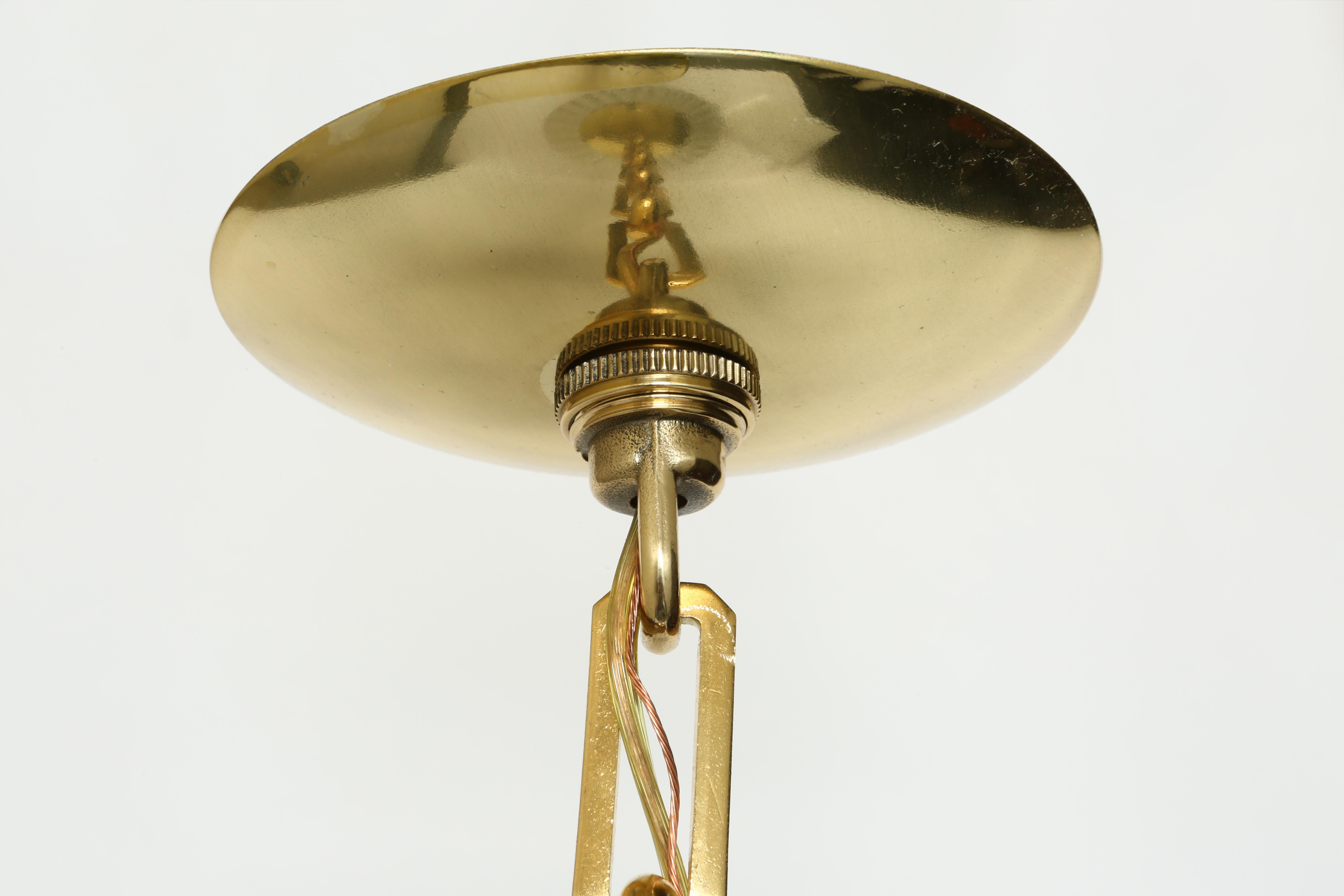 Brass Venini Style Pair of Ceiling Pendants