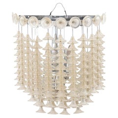 Vintage Venini Style Two-Tier Crystal Sconce
