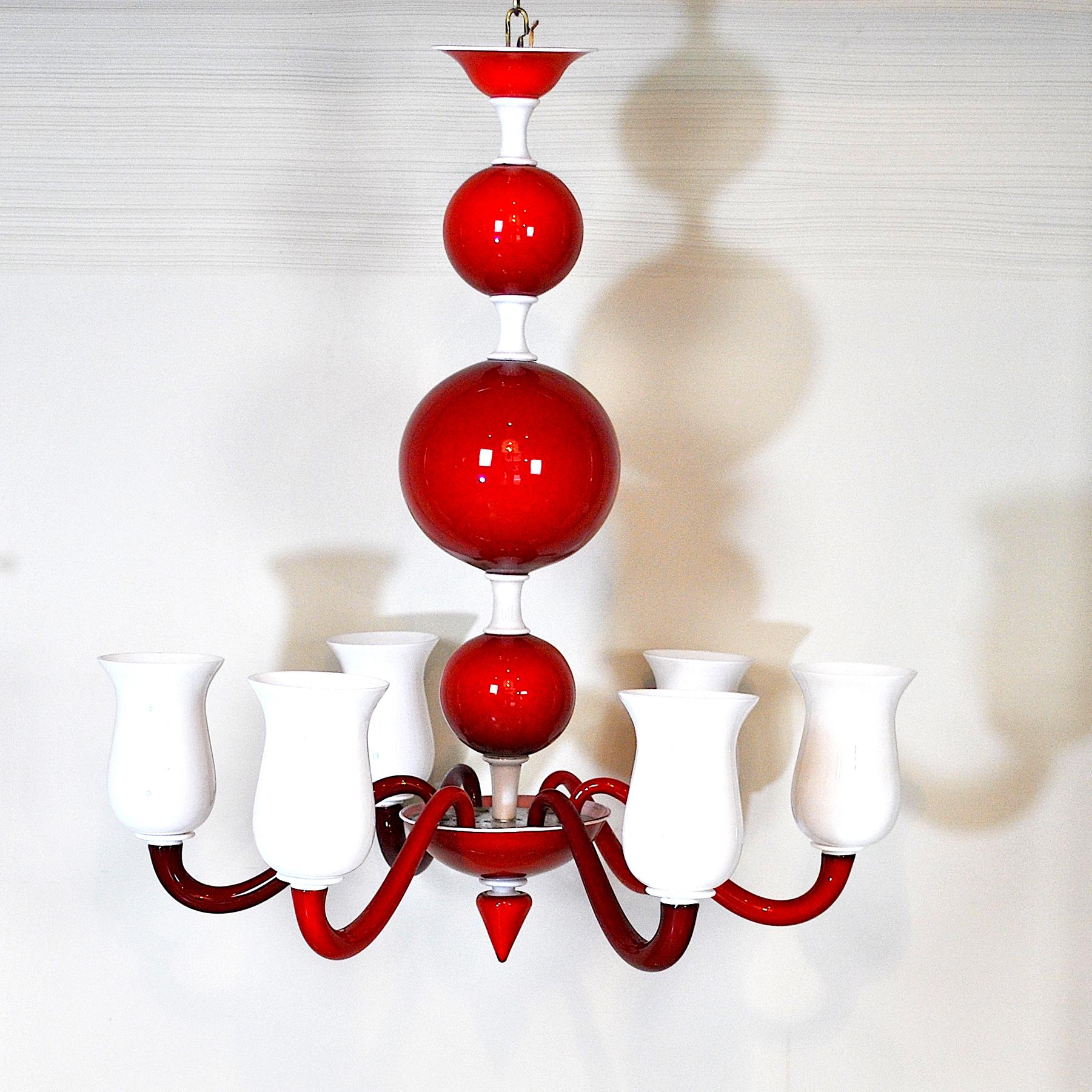 Mid-Century Modern Venini Suspension Lamp a Variant of Model N. 99.41 Gio Ponti For Sale