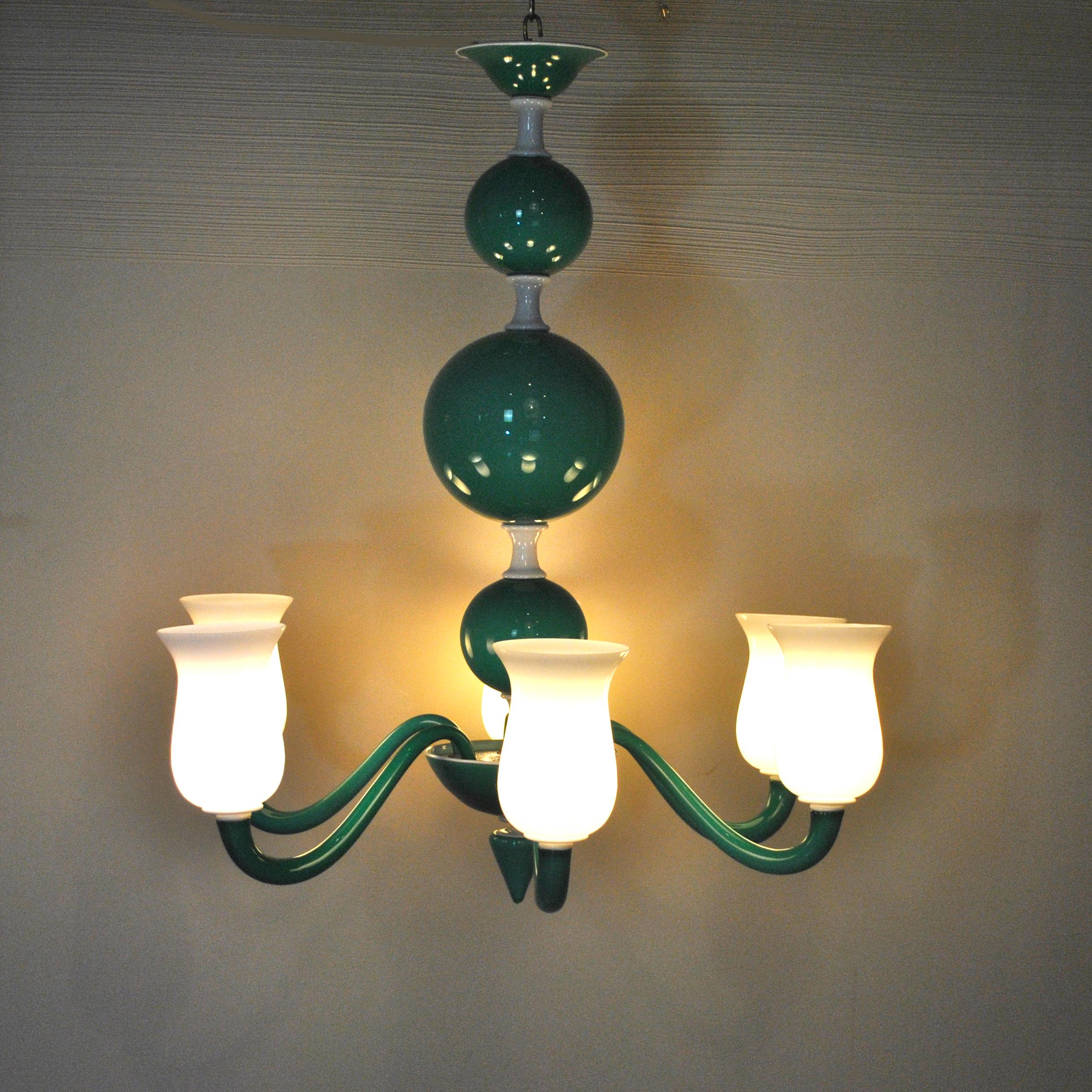 Mid-Century Modern Venini Suspension Lamp a Variant of Model N. 99.41 Gio Ponti For Sale