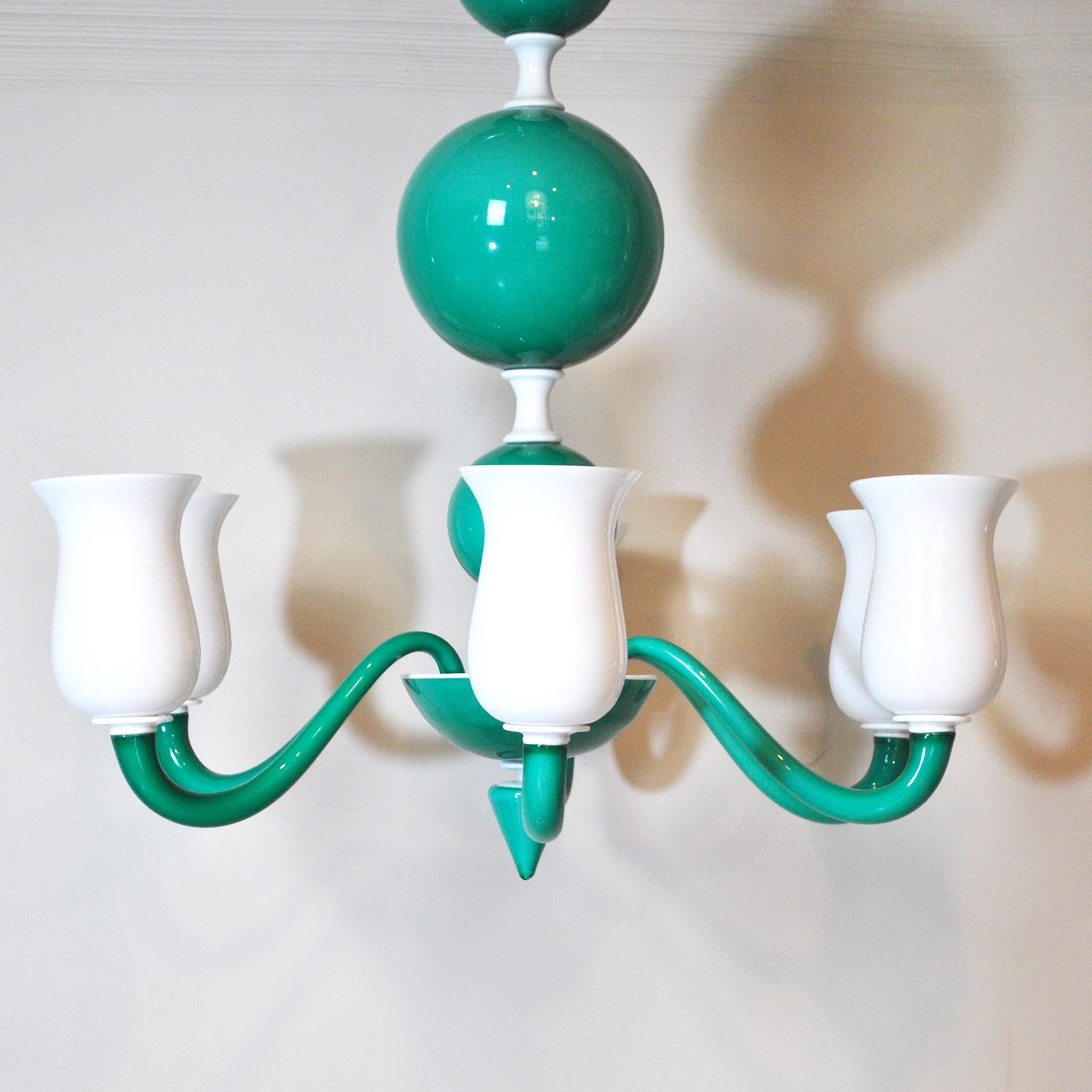 Mid-20th Century Venini Suspension Lamp a Variant of Model N. 99.41 Gio Ponti For Sale