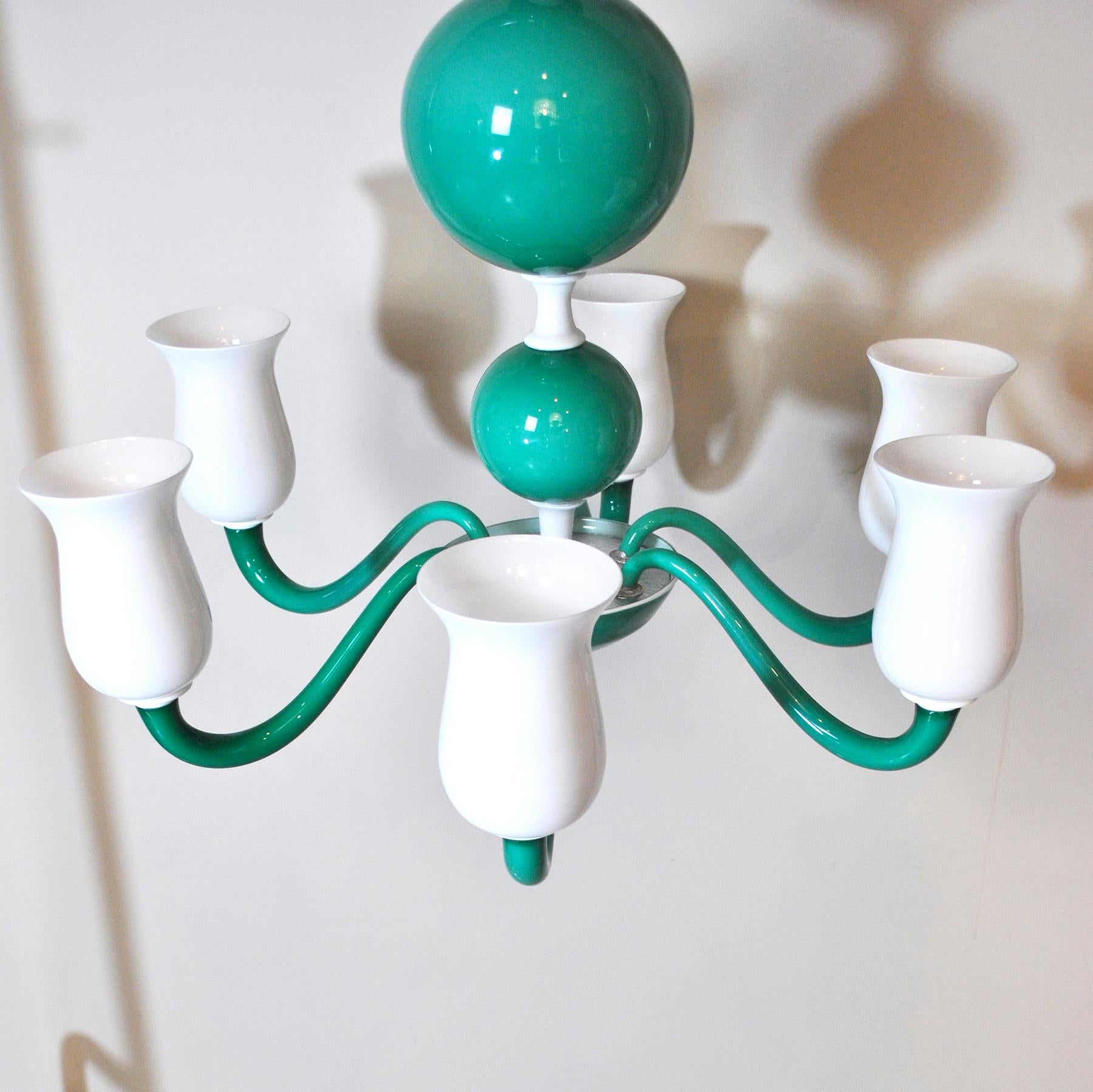 Murano Glass Venini Suspension Lamp a Variant of Model N. 99.41 Gio Ponti For Sale
