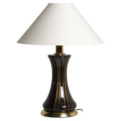 Venini Table Lamp in Murano Glass and Brass, Italy, 1950s