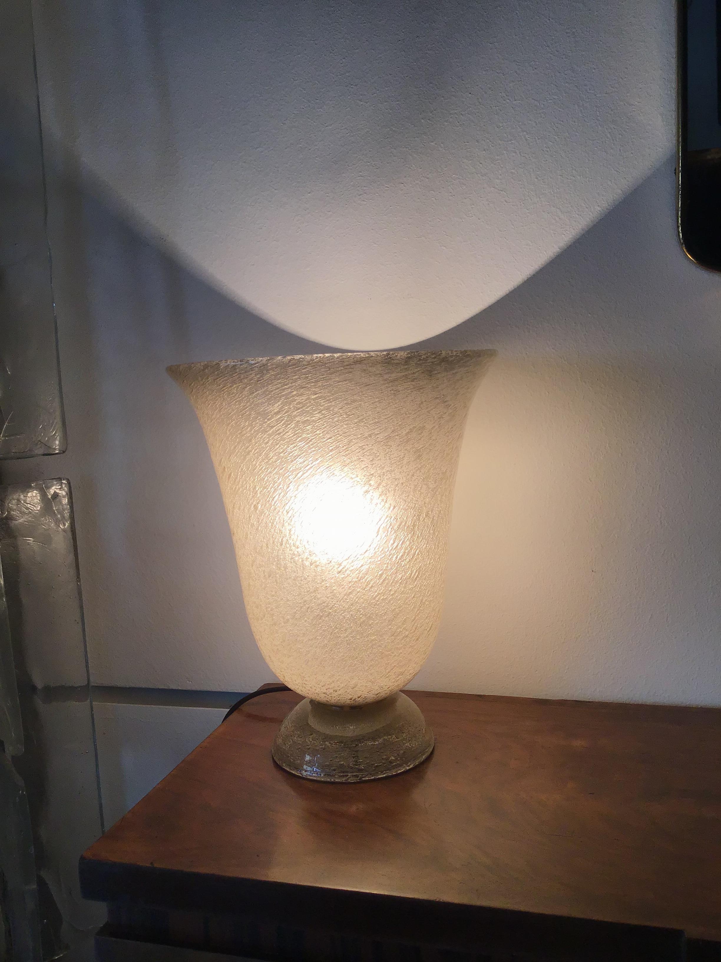 Venini Table Lamp Murano Glass, 1930, Italy For Sale 4