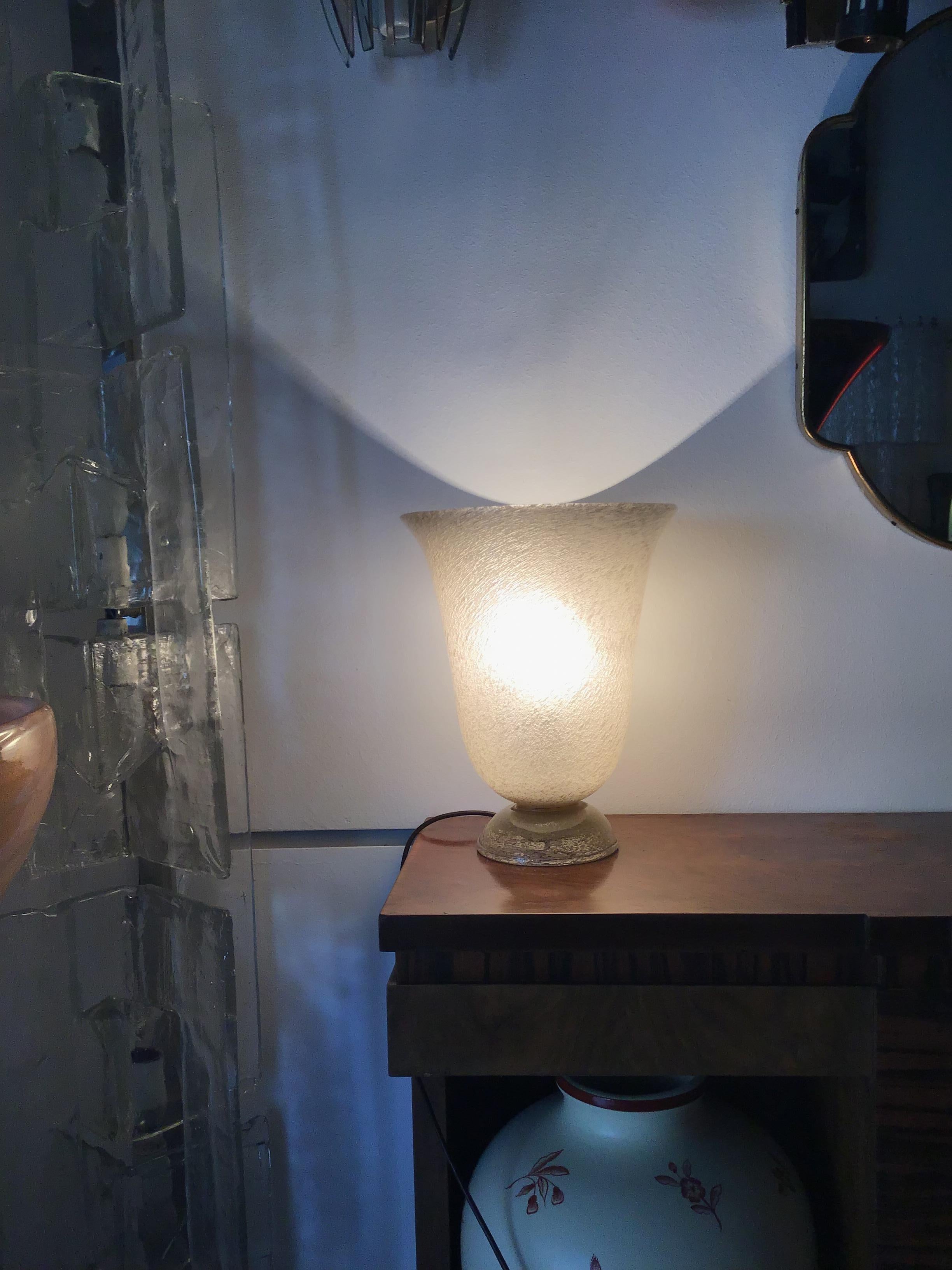 Lampe de bureau Venini en verre de Murano, 1930, Italie en vente 10