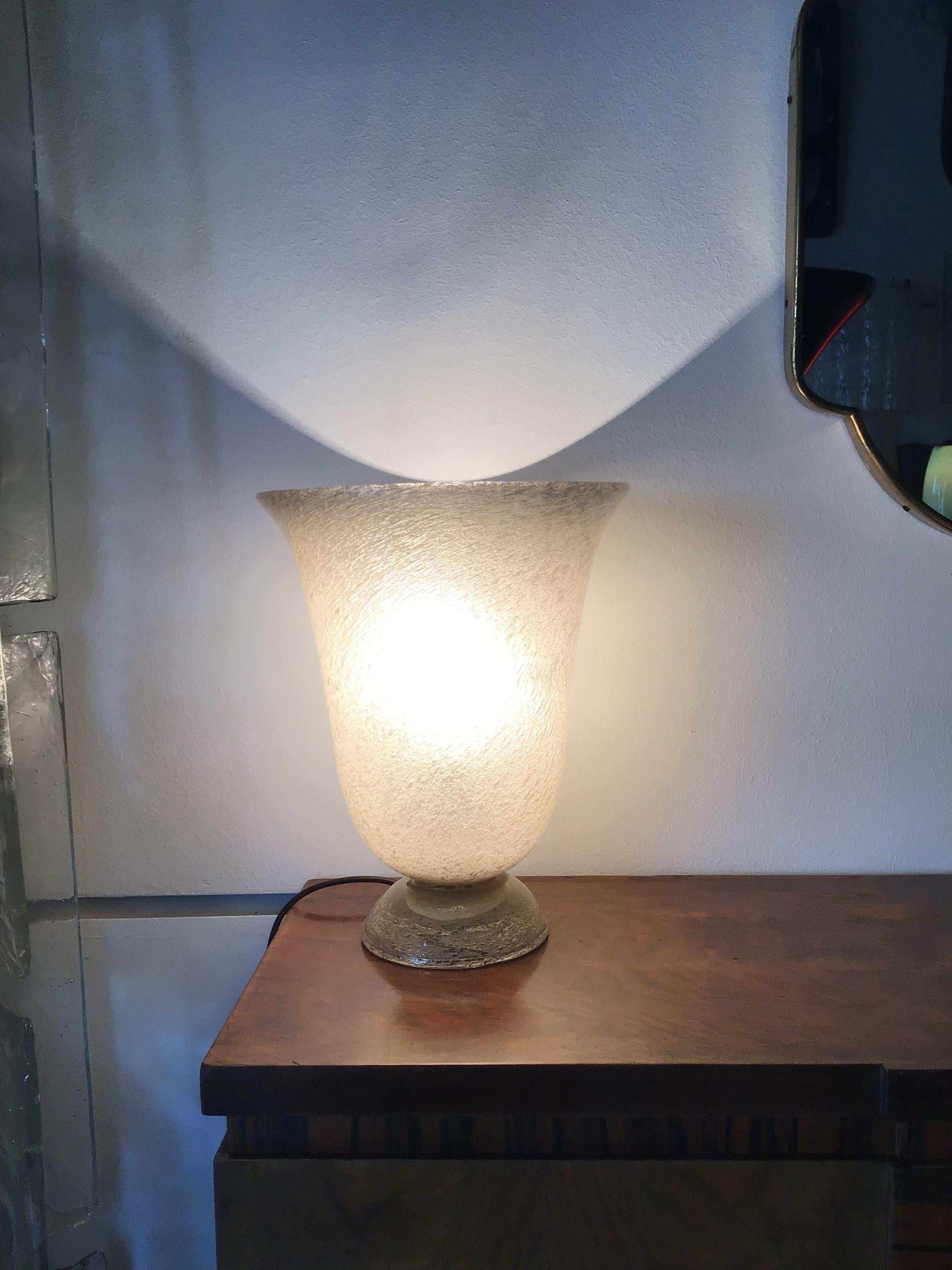 Lampe de bureau Venini en verre de Murano, 1930, Italie en vente 11