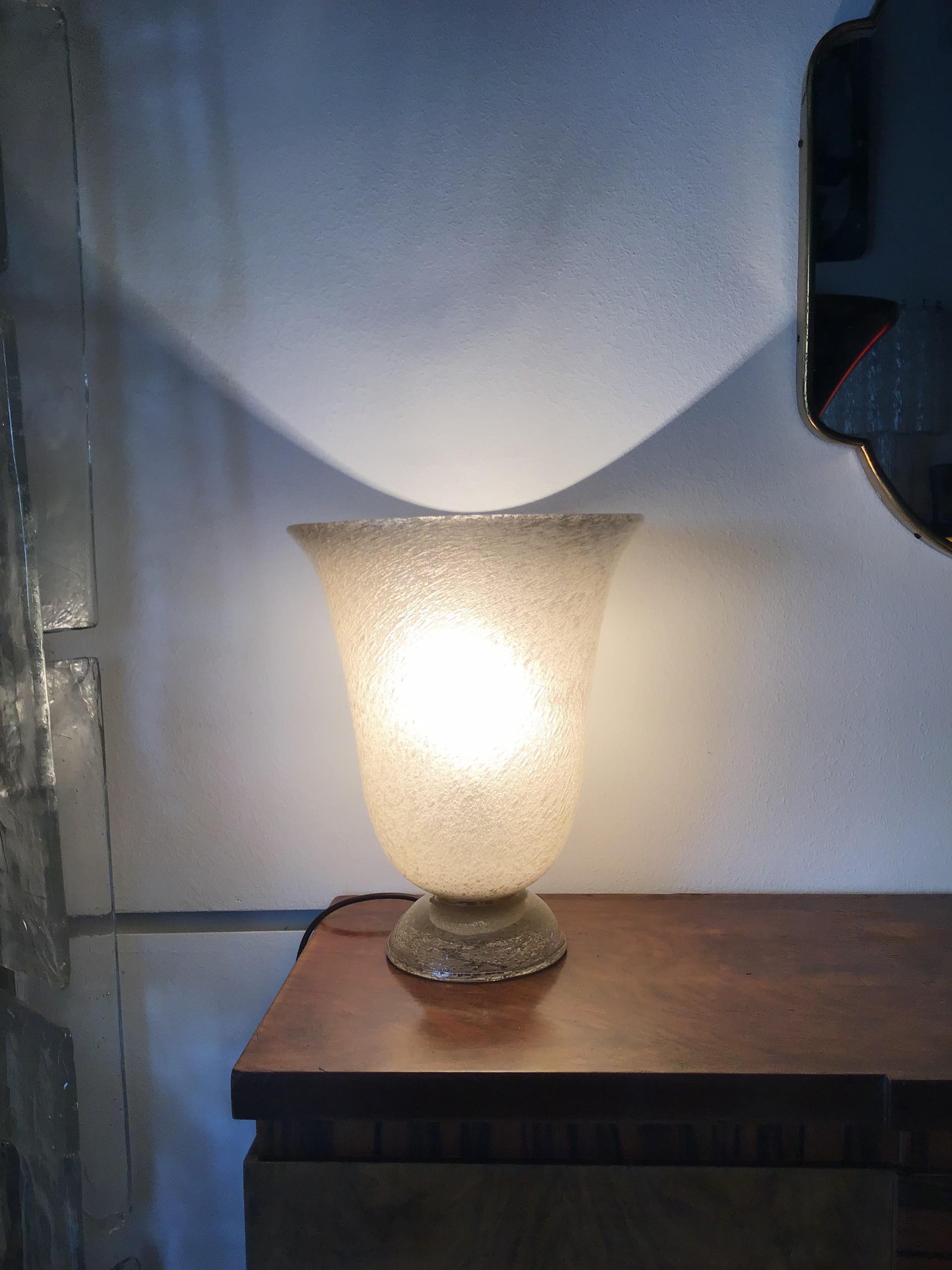 Lampe de bureau Venini en verre de Murano, 1930, Italie en vente 13