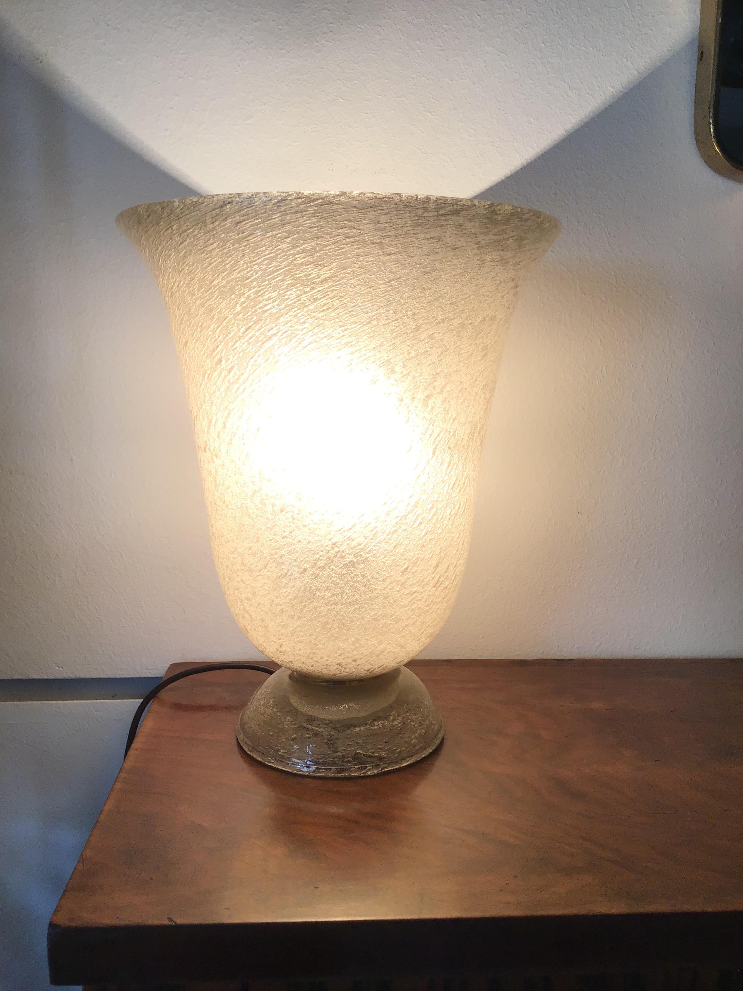 20th Century Venini Table Lamp Murano Glass, 1930, Italy For Sale