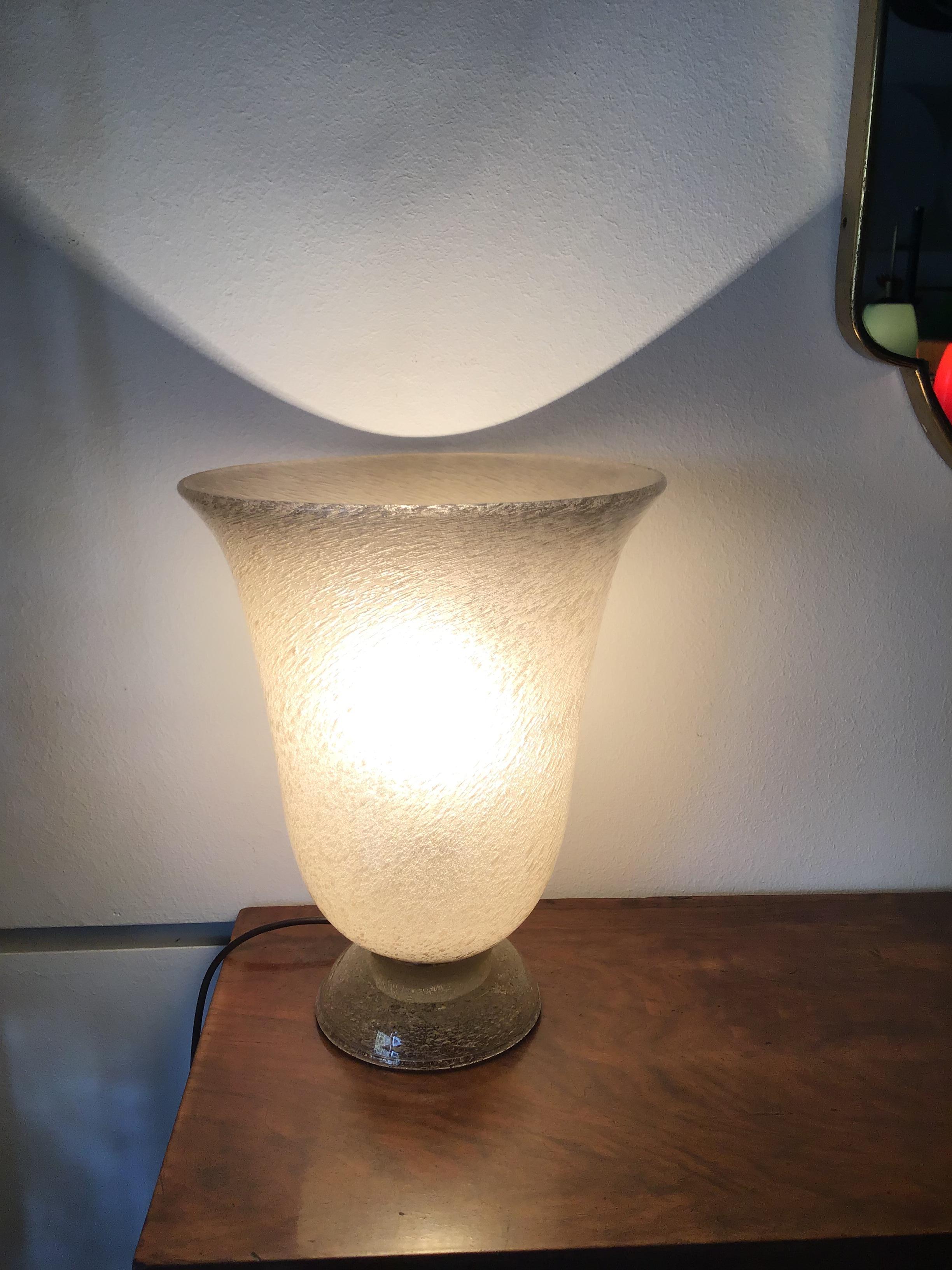 Venini Table Lamp Murano Glass, 1930, Italy For Sale 1