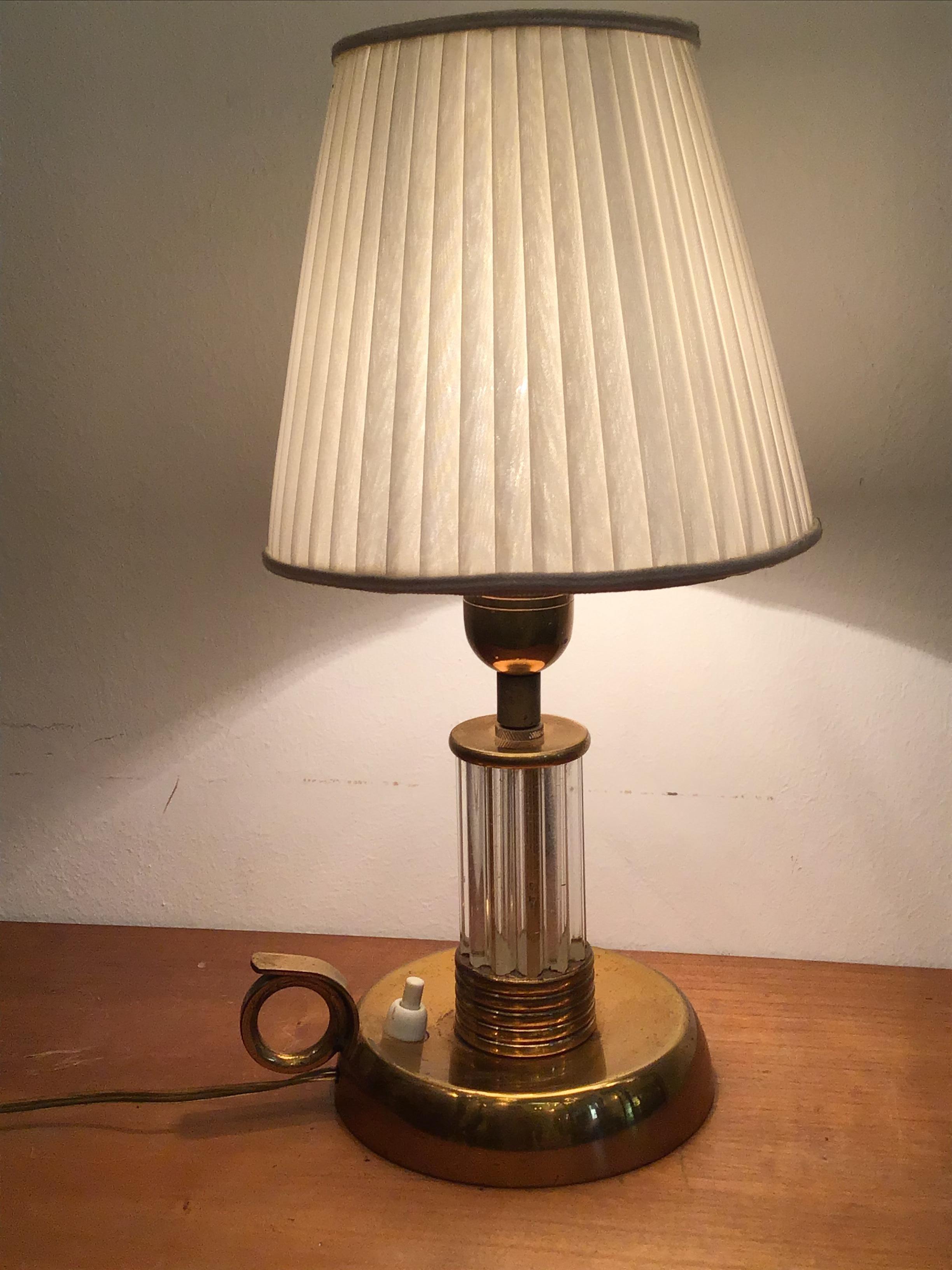 Venini Table Lamp Murano Glass Brass, 1940, Italy 4